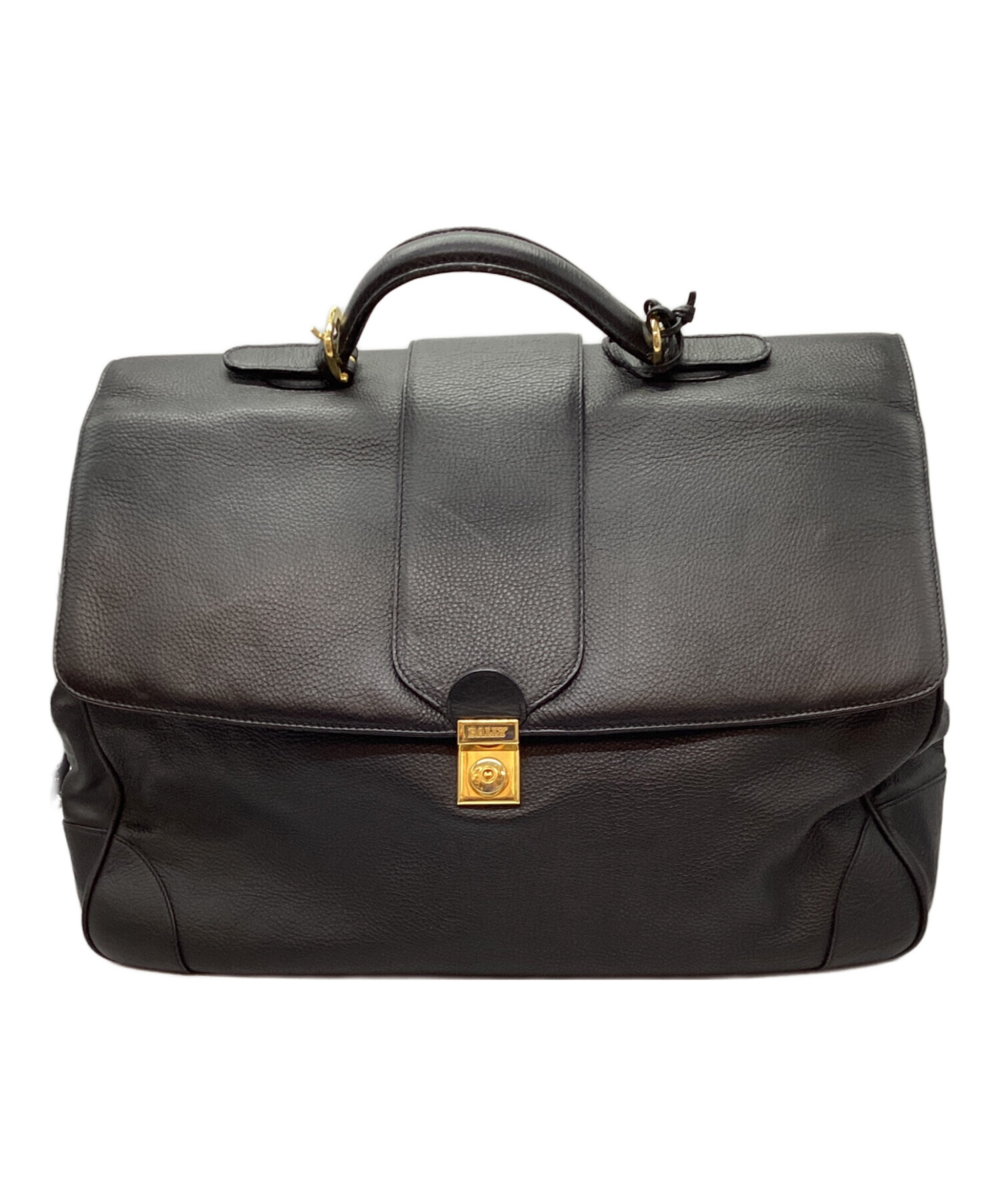 中古・古着通販】BALLY (バリー) ブリーフケース ブラック×ゴールド 