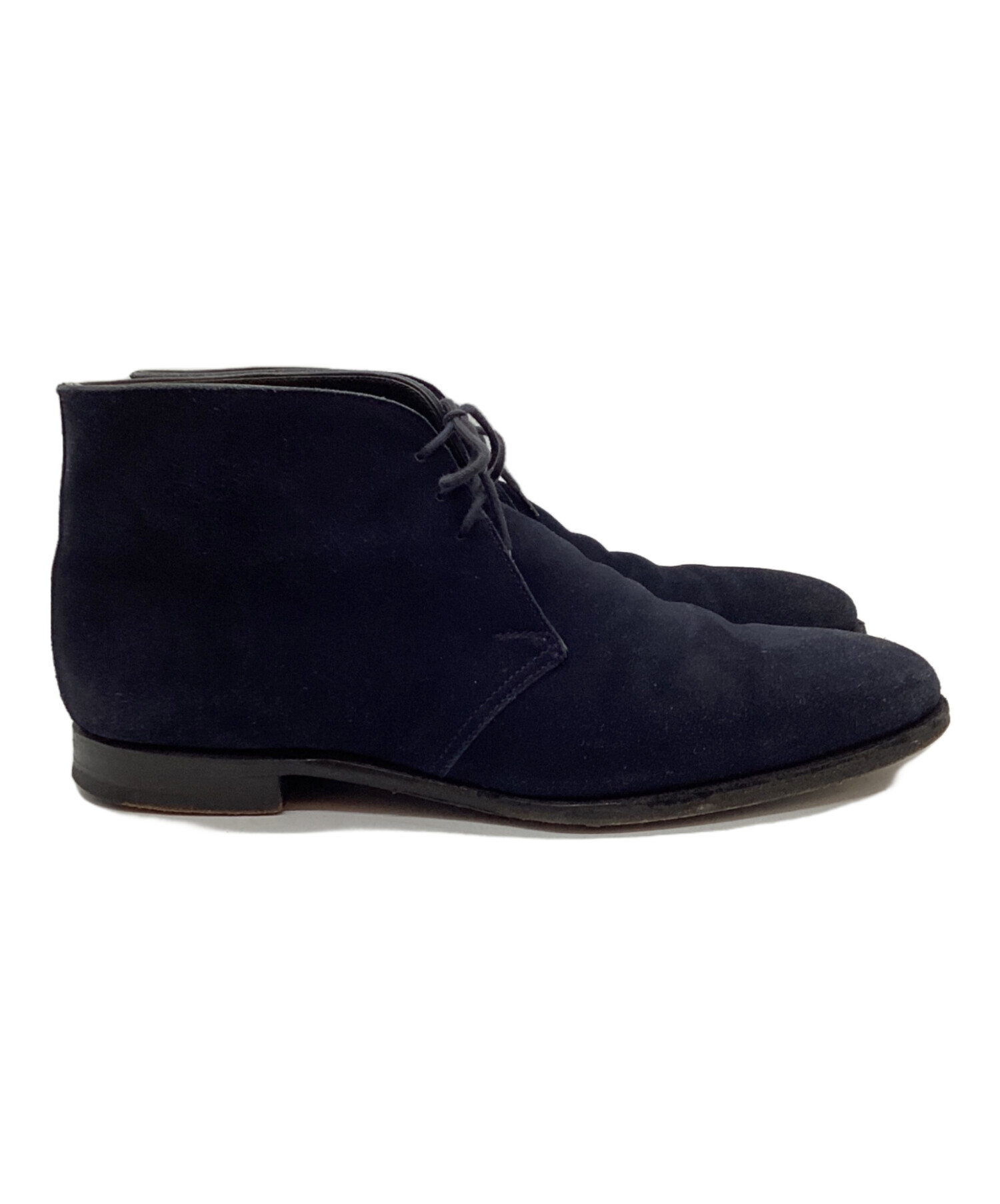 Crockett＆Jones CHUKKA スエード チャッカーブーツ ネイビー 中古・古着通販】Crockett & Jones (クロケット＆ジョーンズ) チャッカ