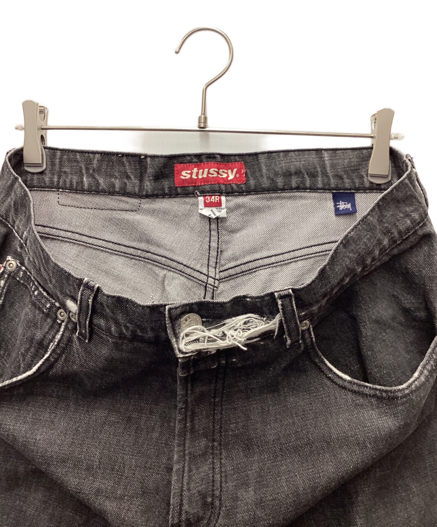 中古・古着通販】stussy (ステューシー) デニムパンツ ブラック サイズ 
