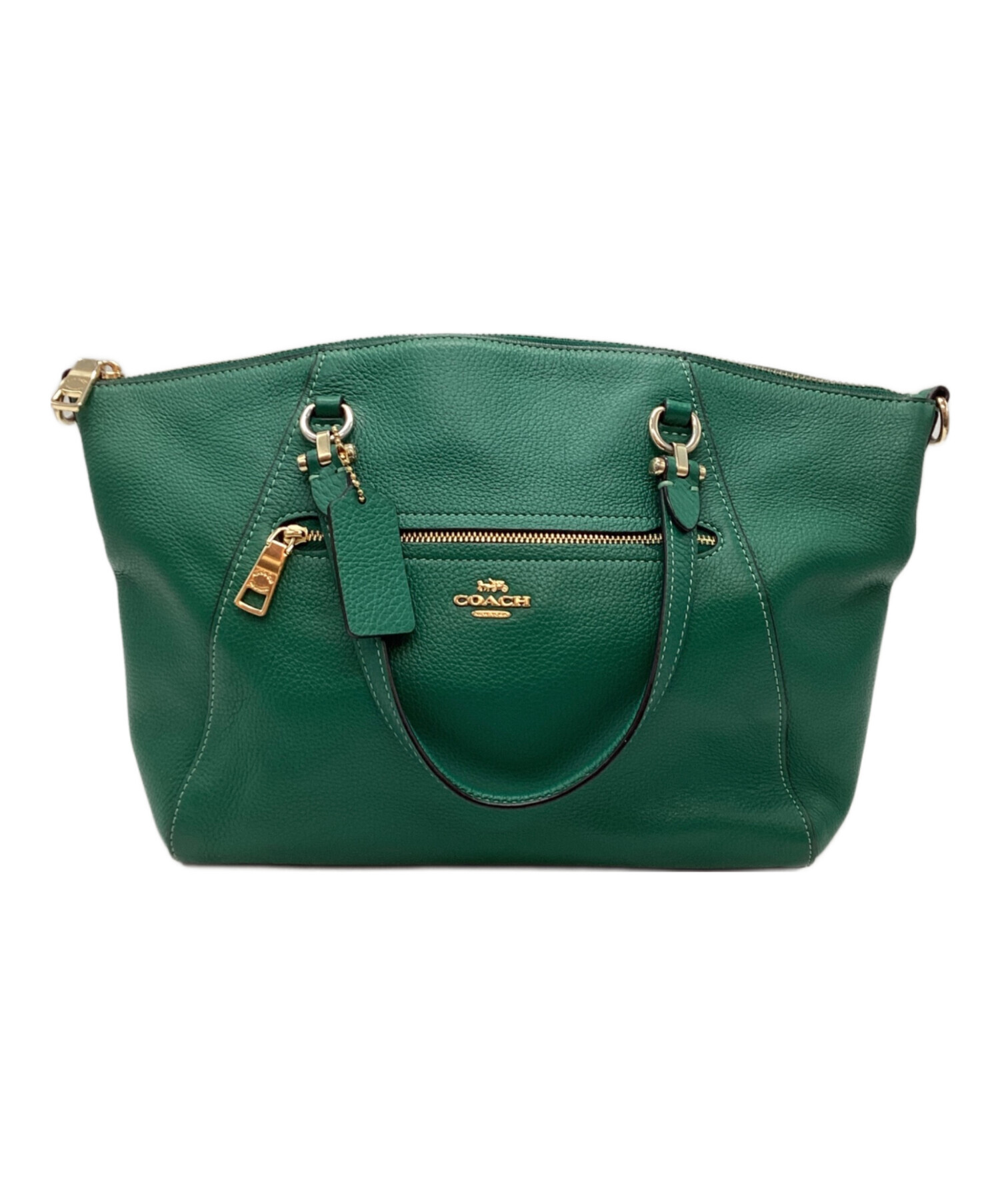 中古・古着通販】COACH (コーチ) 2WAYショルダーバッグ グリーン 