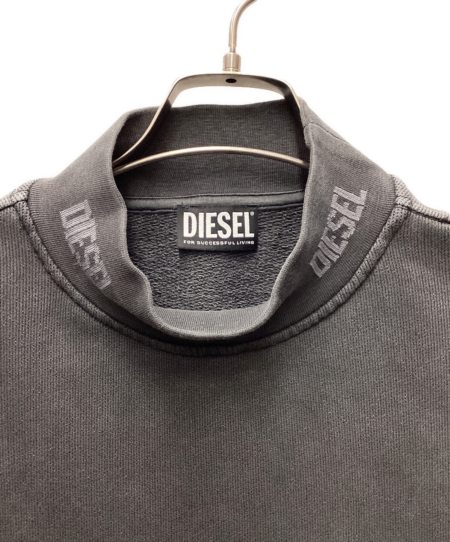 中古・古着通販】DIESEL (ディーゼル) ハイネックスウェット グレー