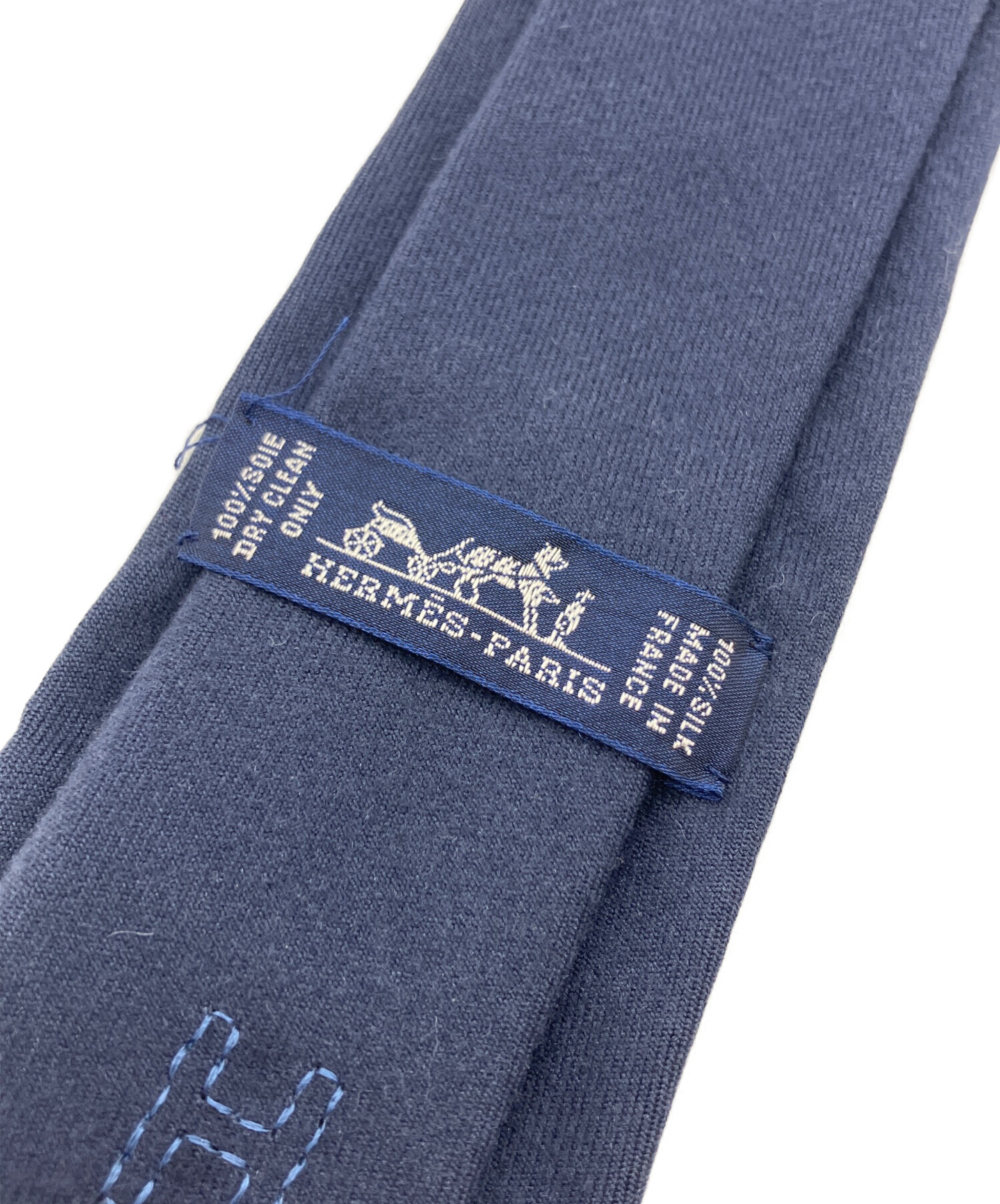 中古・古着通販】HERMES (エルメス) ネクタイ ネイビー サイズ:不明