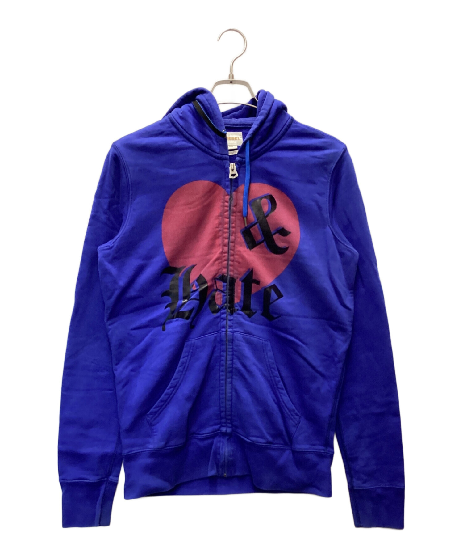 中古・古着通販】DIESEL (ディーゼル) ジップパーカー ブルー サイズ:L
