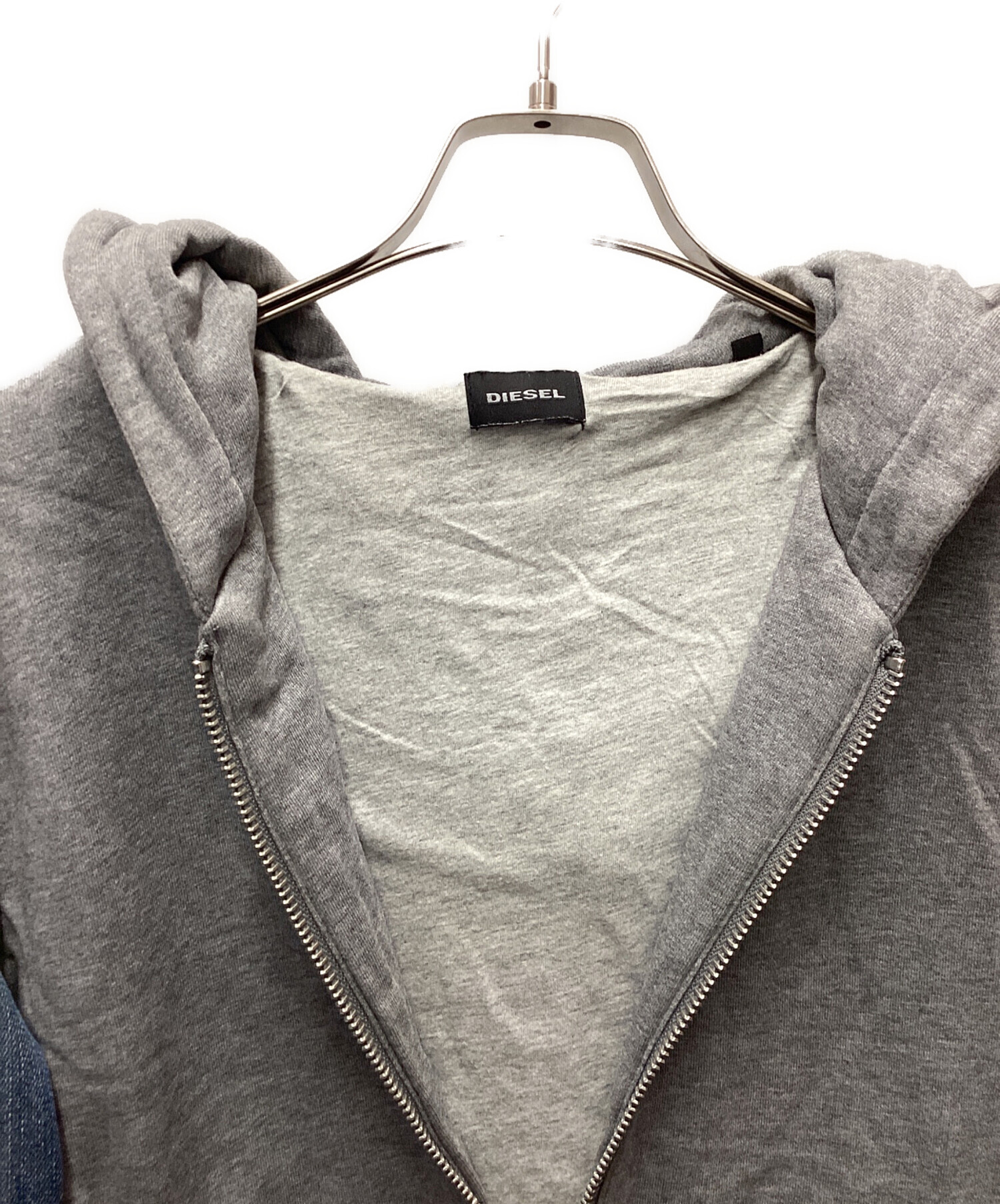 中古・古着通販】DIESEL (ディーゼル) ジップパーカー グレー 