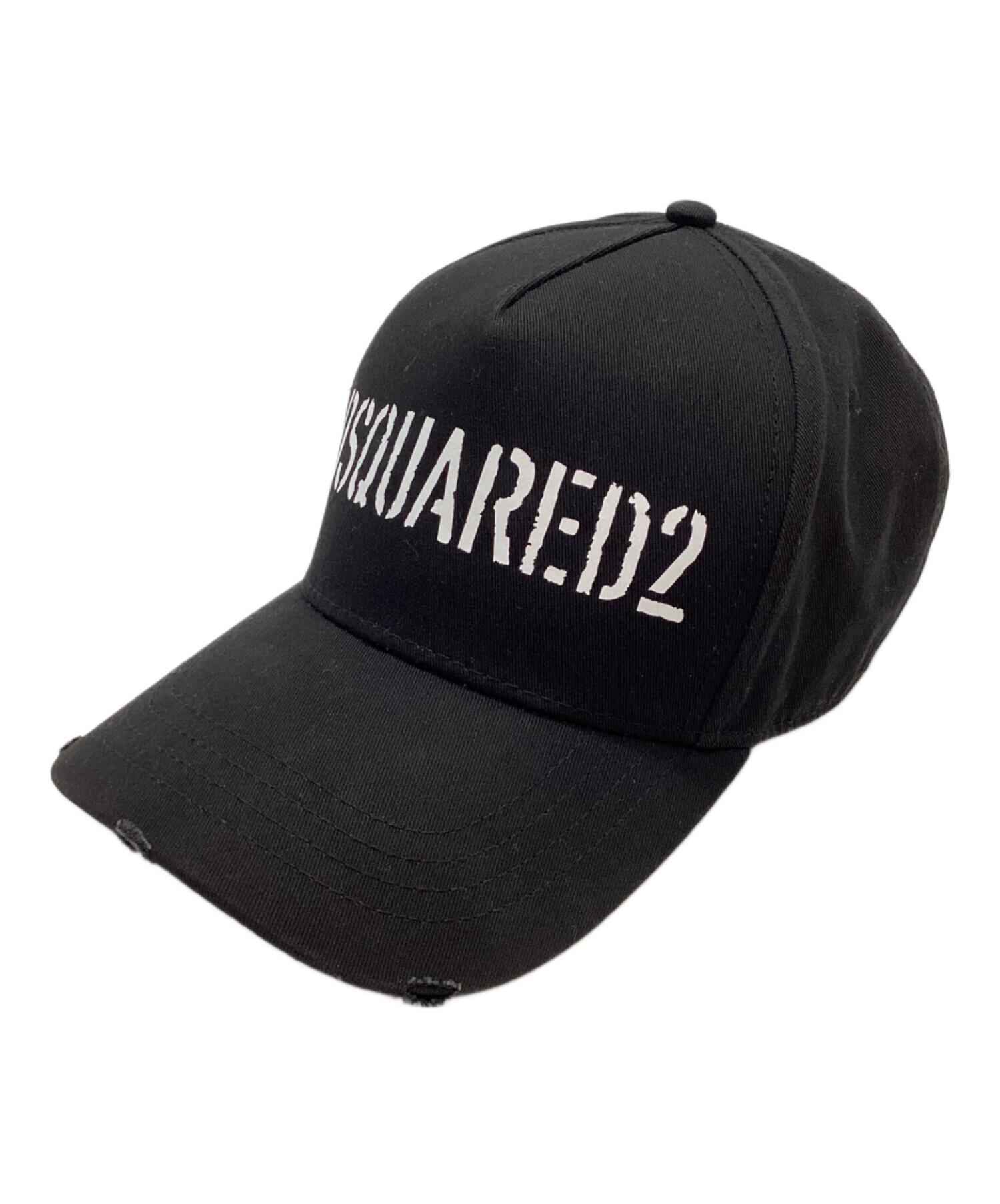 【即決】DSQUARED ディースクエアード ダメージキャップ ブラック系 [240001193187]【中古】レディース