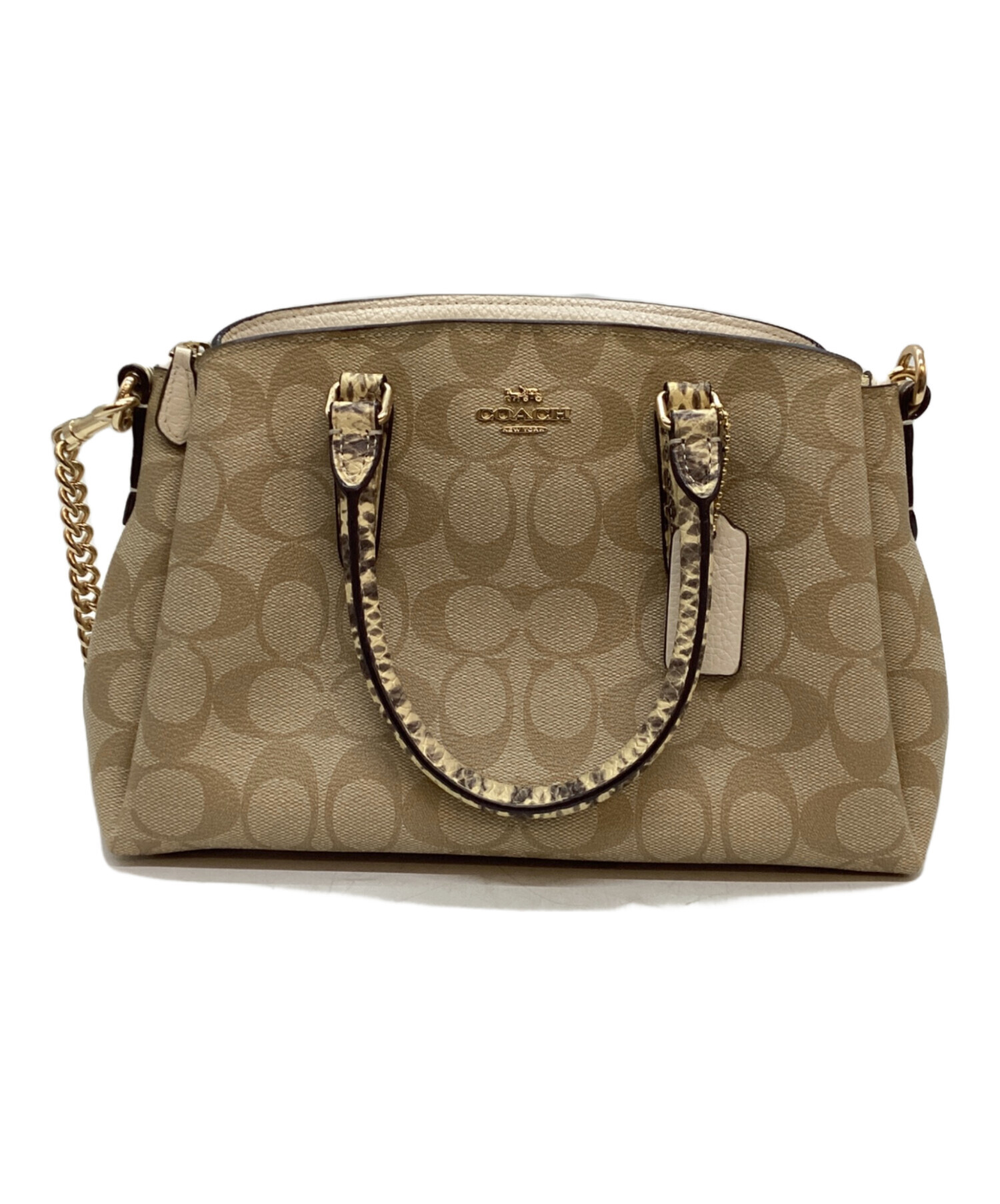 中古・古着通販】COACH (コーチ) 2WAYショルダーバッグ ベージュ 