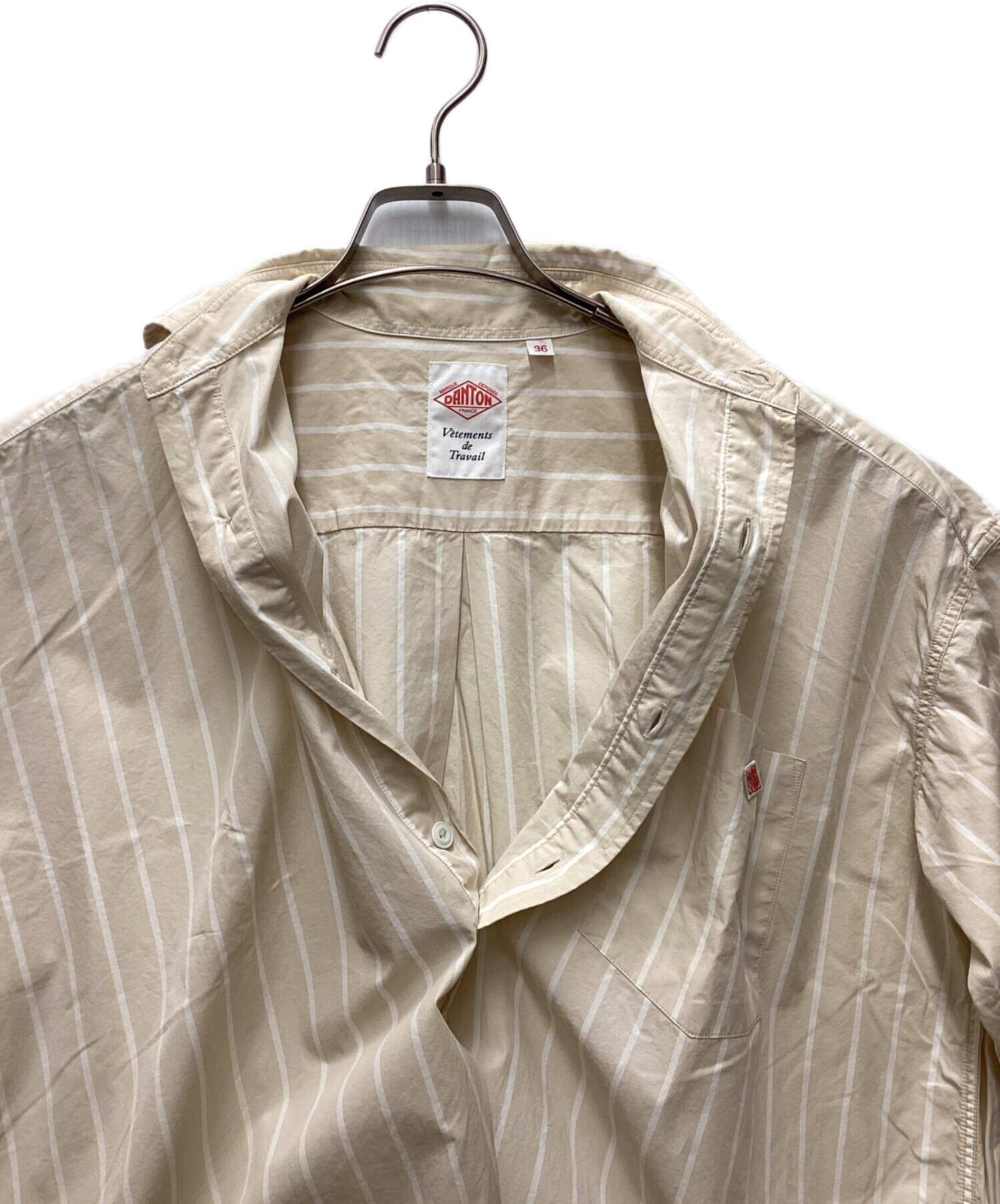 中古・古着通販】DANTON (ダントン) 半袖プルオーバーシャツ ベージュ 