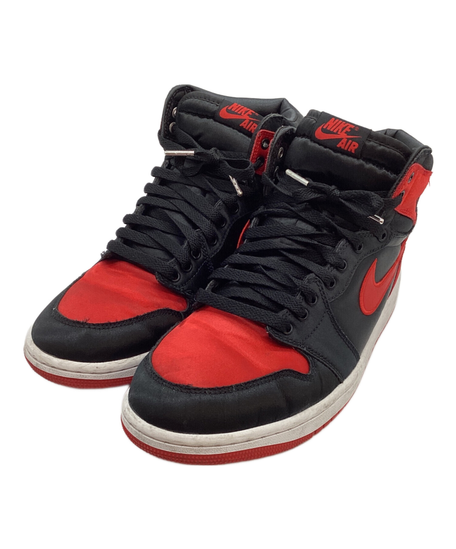 中古・古着通販】NIKE (ナイキ) ハイカットスニーカー ブラック×レッド 