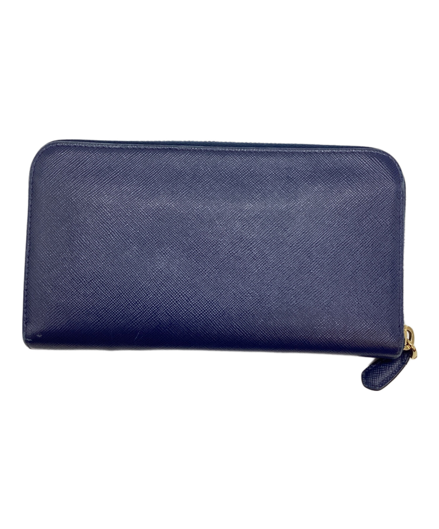 中古・古着通販】PRADA (プラダ) ラウンドファスナー長財布 ブルー