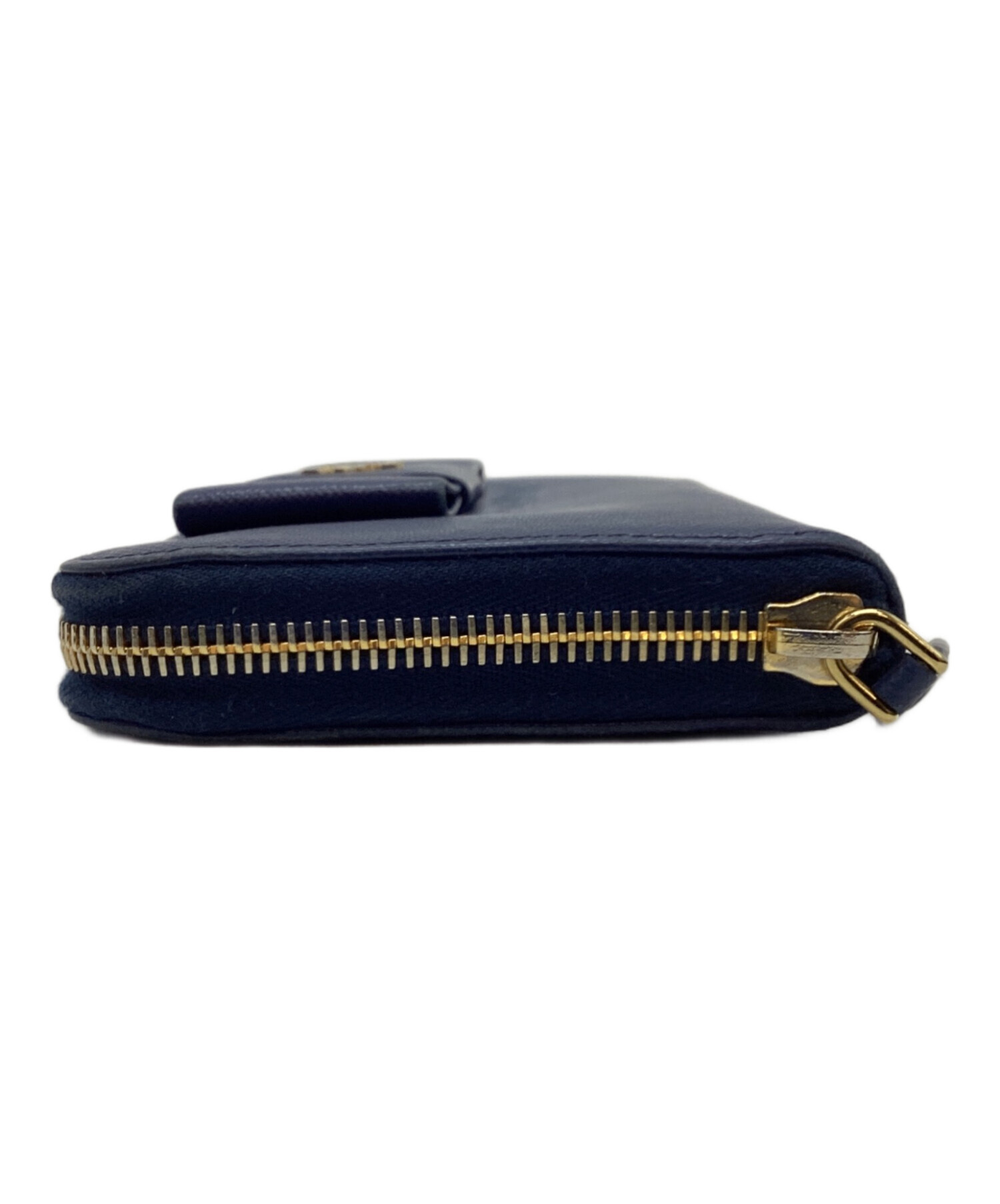 中古・古着通販】PRADA (プラダ) ラウンドファスナー長財布 ブルー
