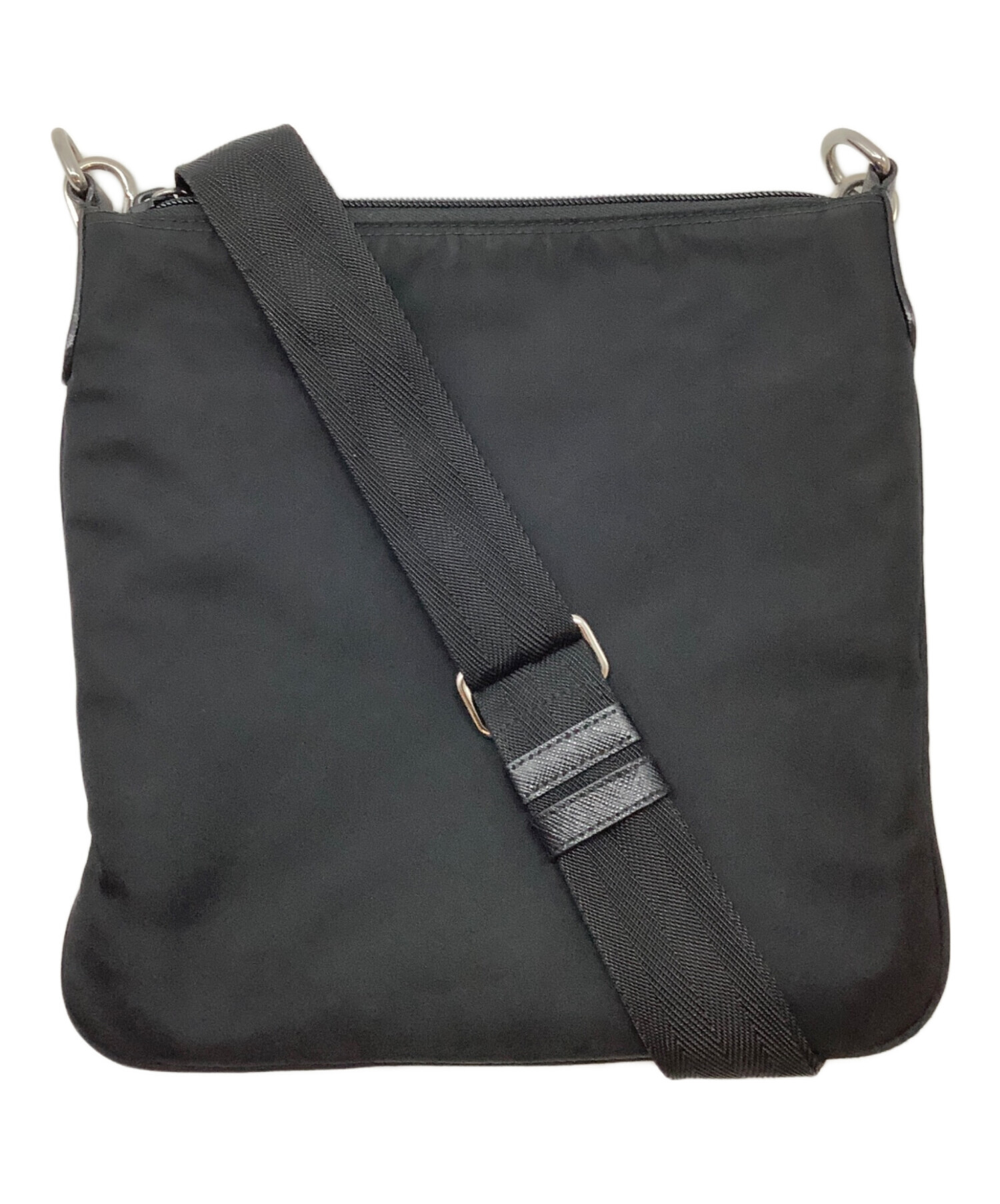 PRADA プラダ/ナイロンフラップショルダー/ブラック/165/ABランク/69【中古】 プラダ ショルダーバッグ 黒 V165 メンズ レディース ナイロン AB