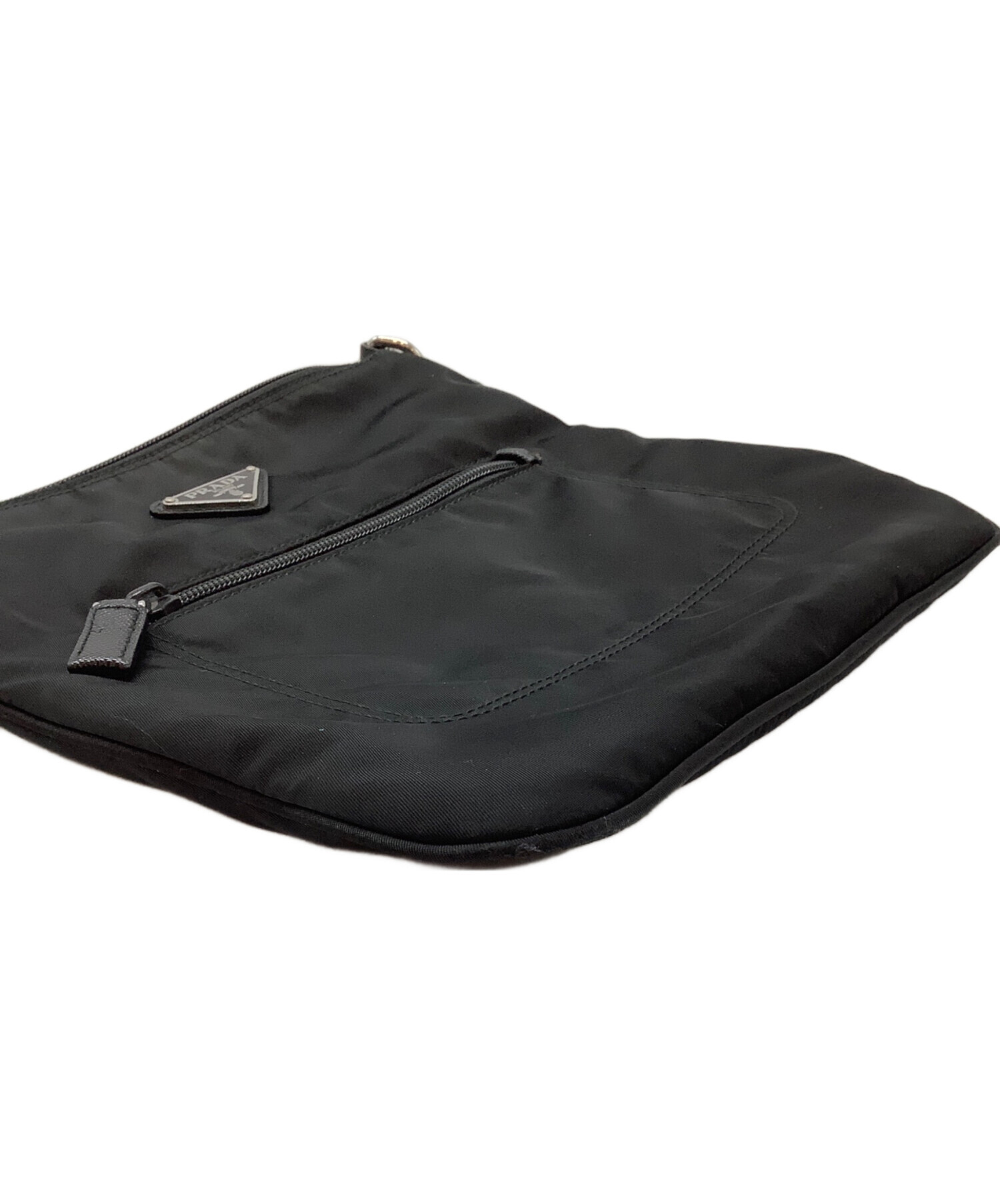 中古・古着通販】PRADA (プラダ) ナイロンショルダーバッグ ブラック