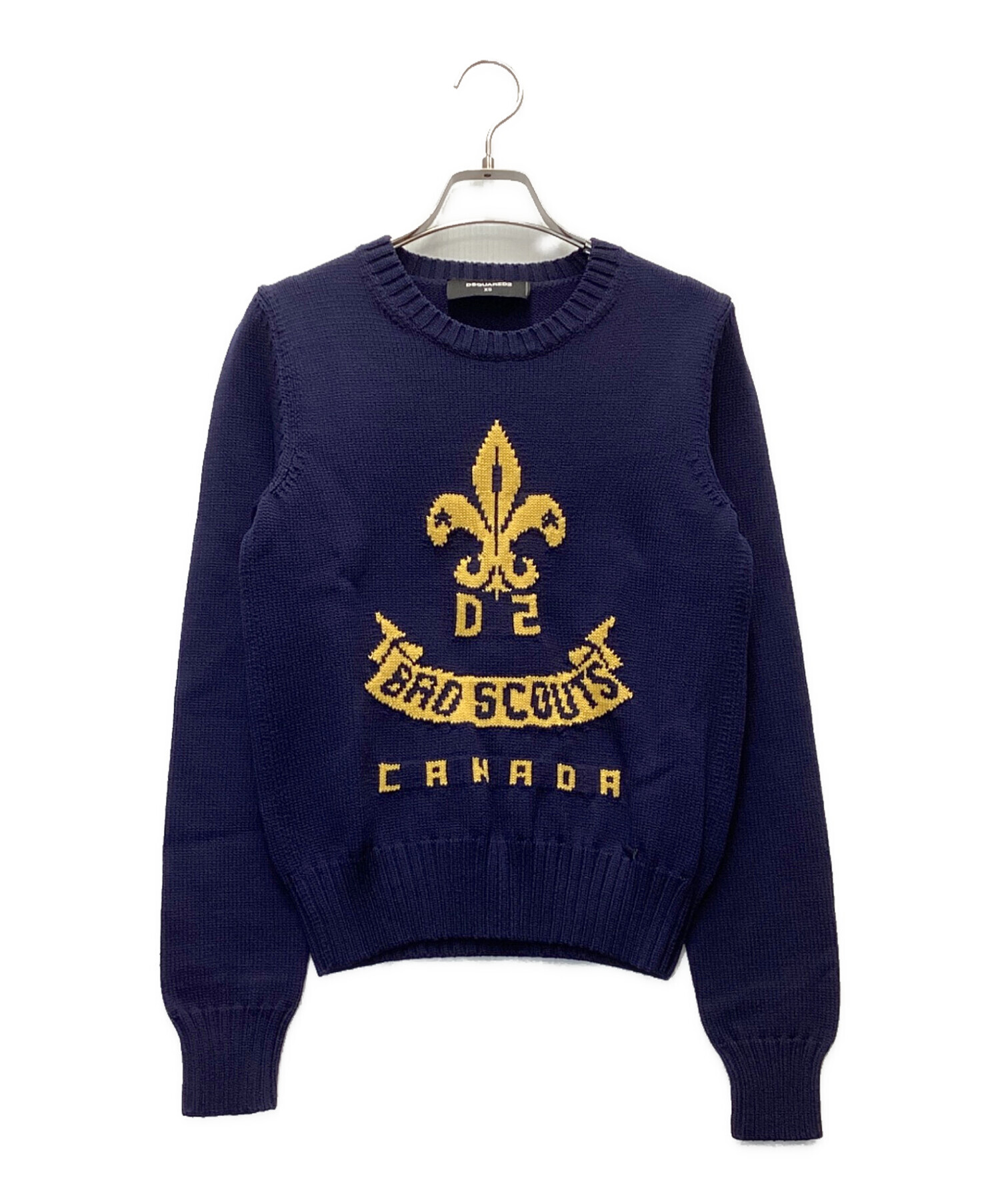 中古・古着通販】DSQUARED2 (ディースクエアード) 厚手ニット ネイビー