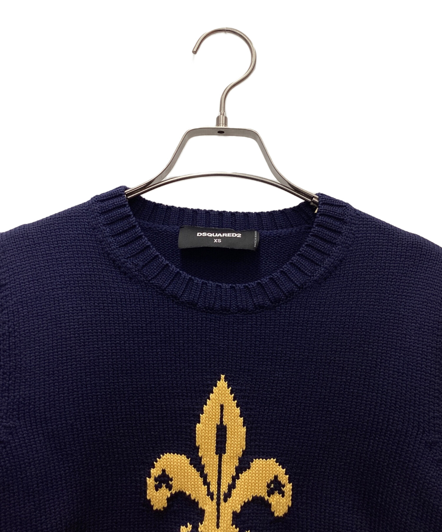 中古・古着通販】DSQUARED2 (ディースクエアード) 厚手ニット ネイビー