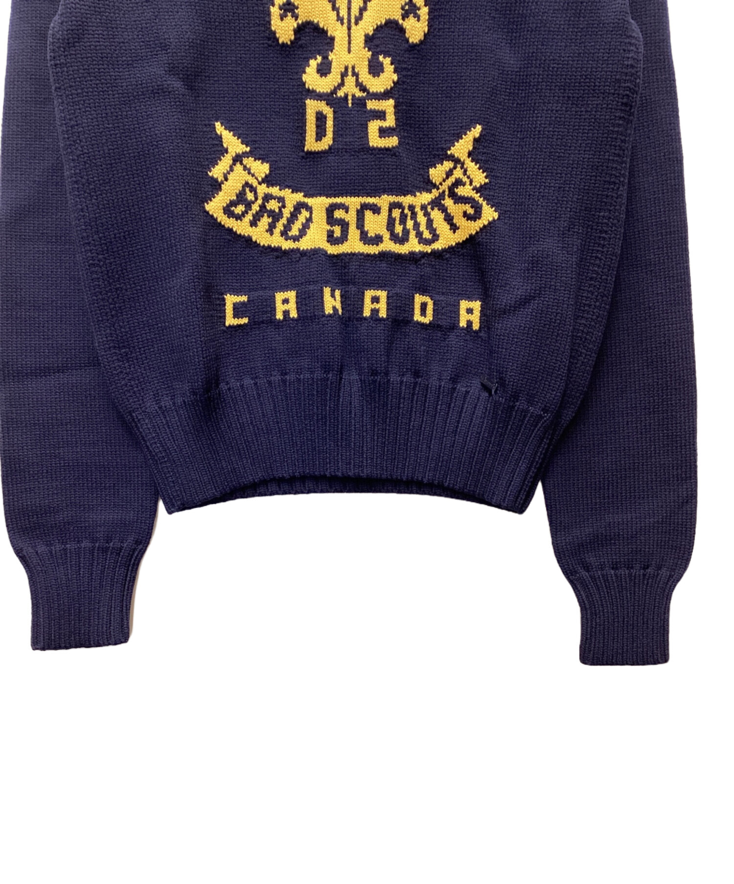 中古・古着通販】DSQUARED2 (ディースクエアード) 厚手ニット ネイビー