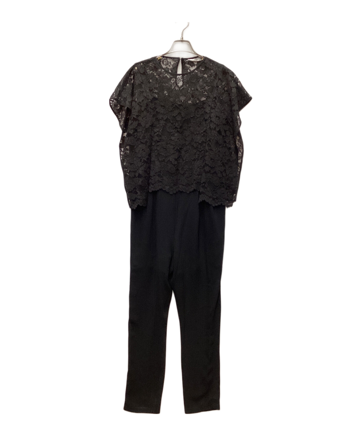 アドーア　オールインワン　ブラック 中古・古着通販】ADORE (アドーア) オールインワン ブラック サイズ:36