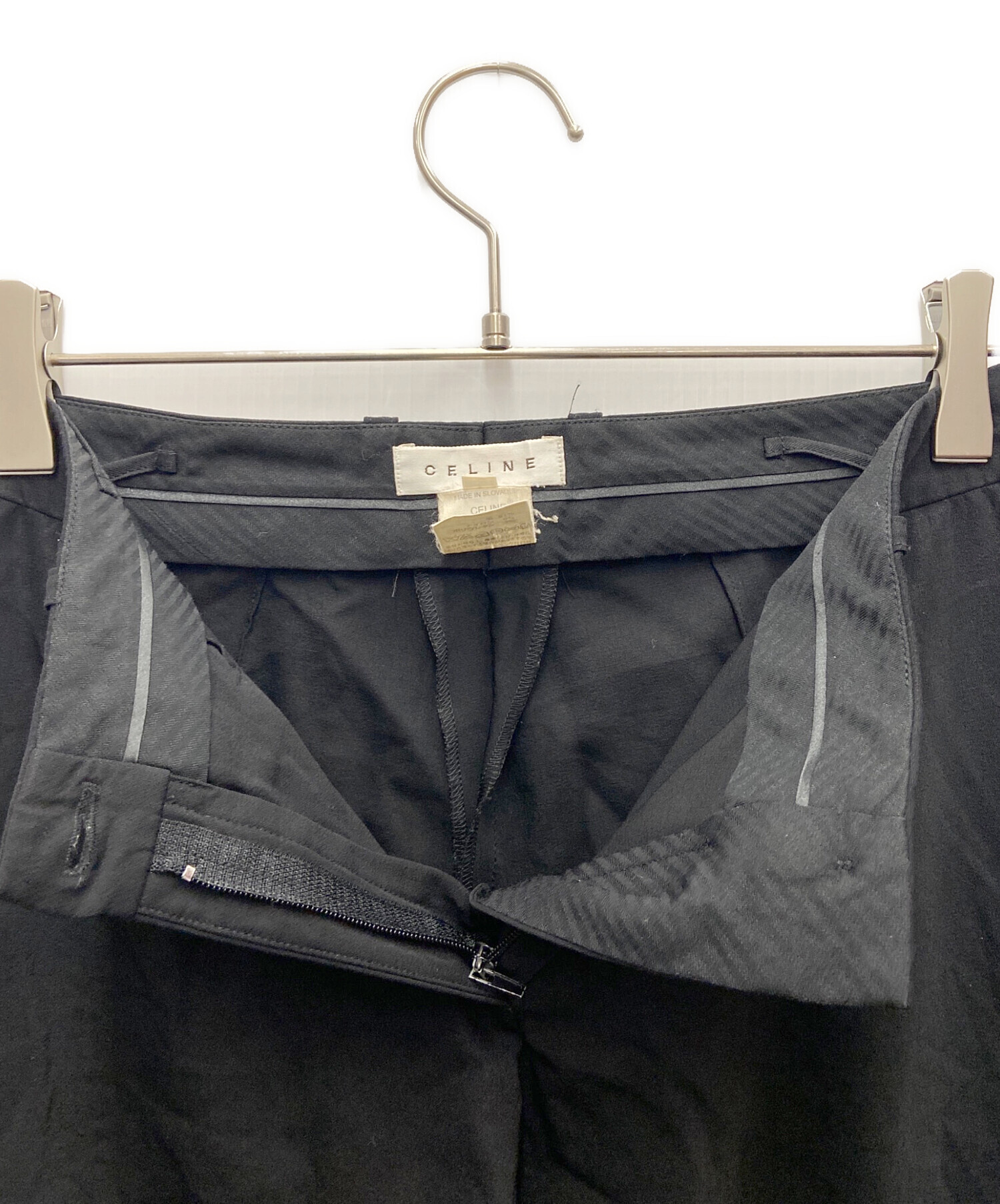 中古・古着通販】CELINE (セリーヌ) ウールスラックス ブラック サイズ