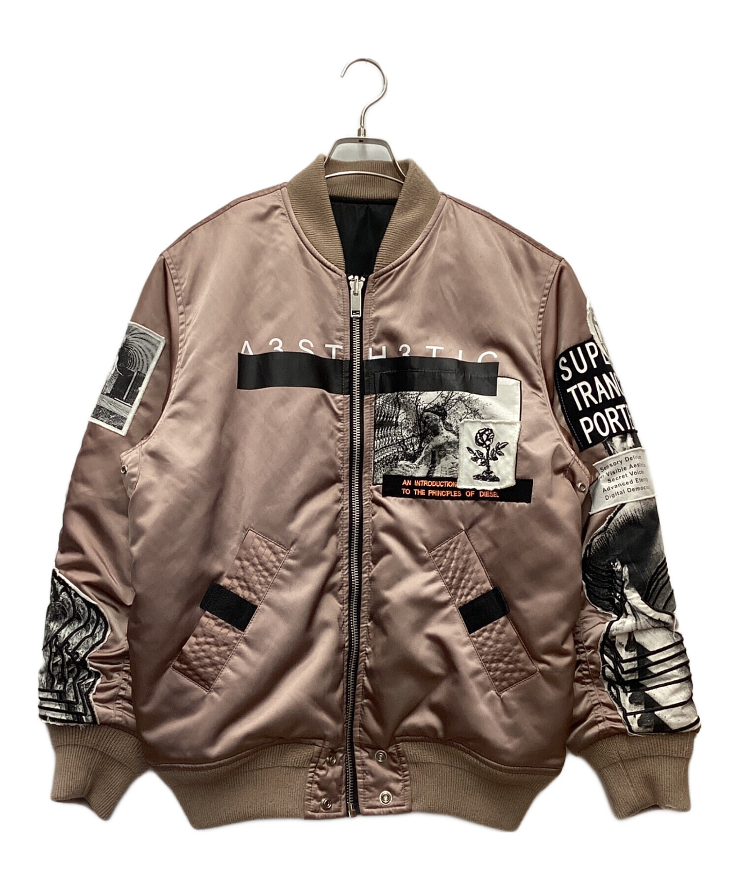 中古・古着通販】DIESEL (ディーゼル) リバーシブルブルゾン ピンク