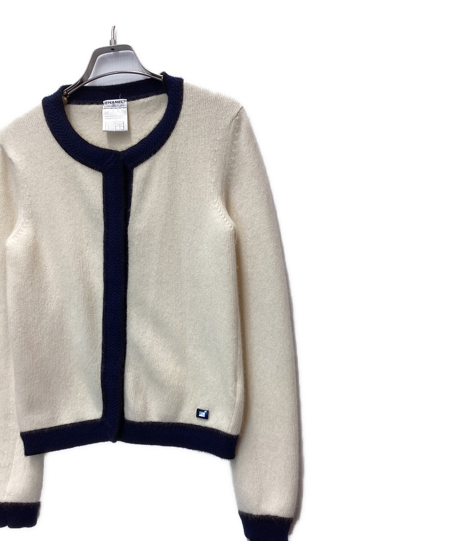 中古・古着通販】CHANEL (シャネル) 厚手カーディガン ネイビー