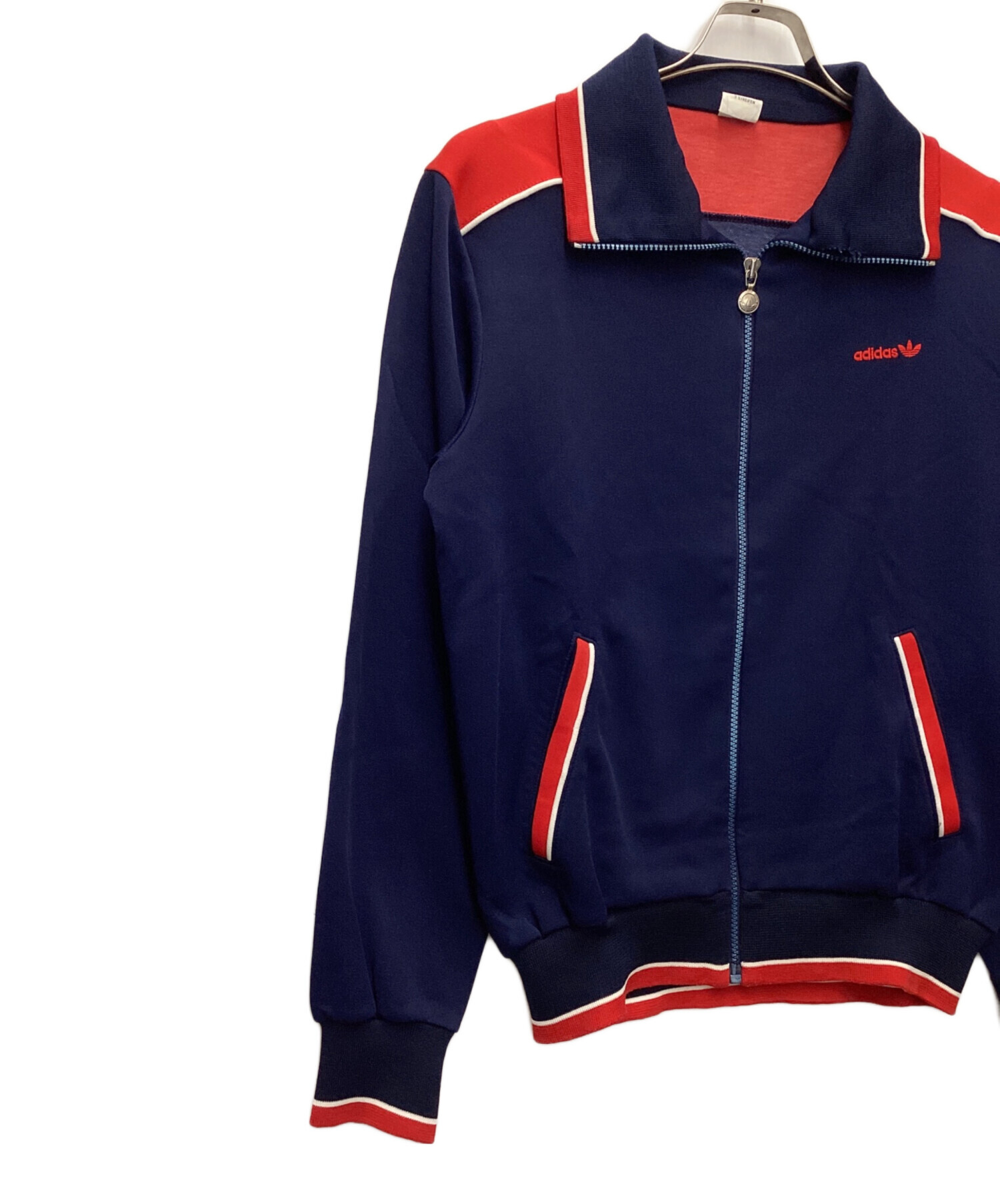 adidas ネイビー/レッド メンズアウター　裏起毛　Oサイズ　上下セット 中古・古着通販】adidas (アディダス) トラックジャケット ネイビー ウォーキング・ランニングウェア