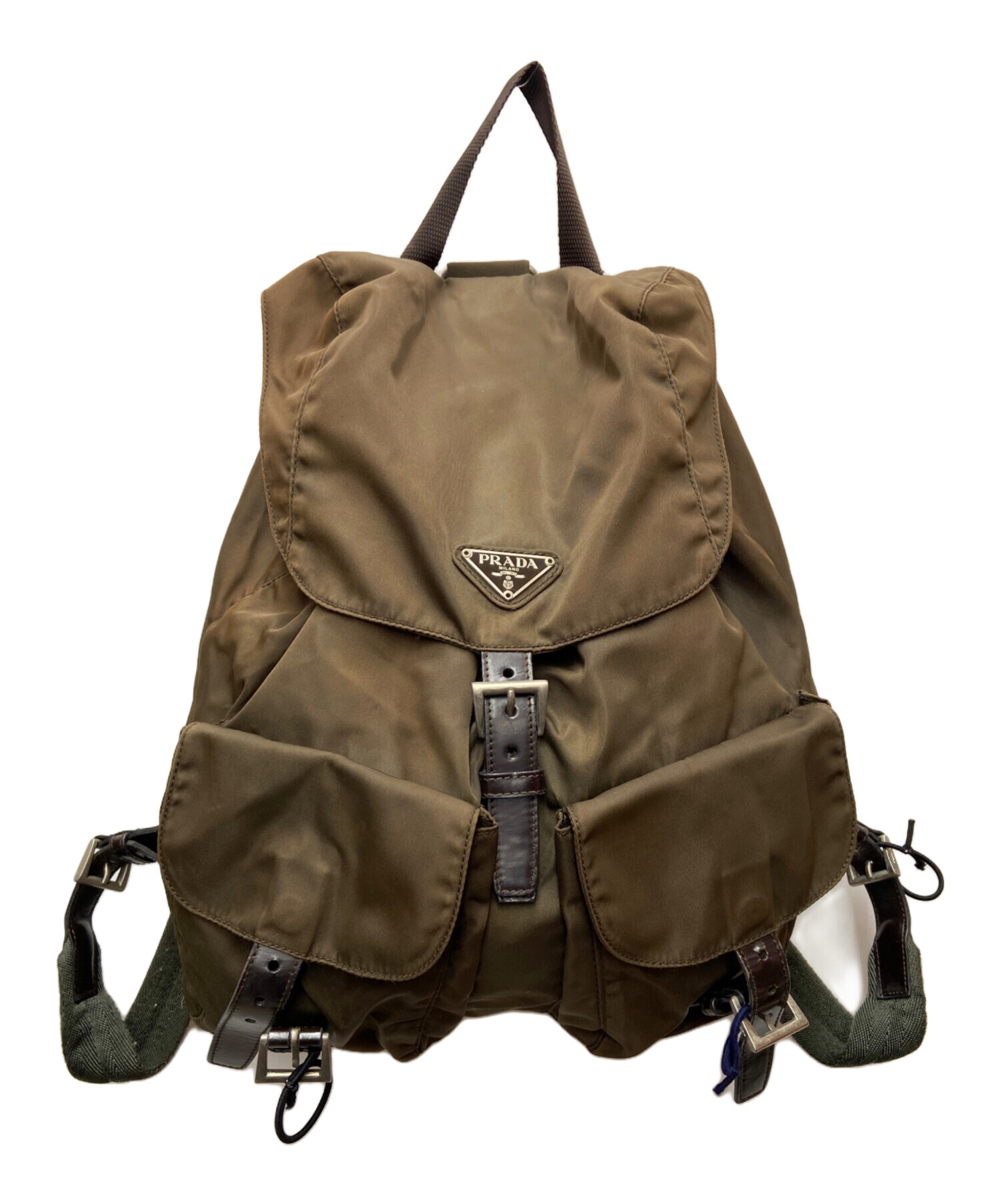 中古・古着通販】PRADA (プラダ) ナイロンリュック ブラウン