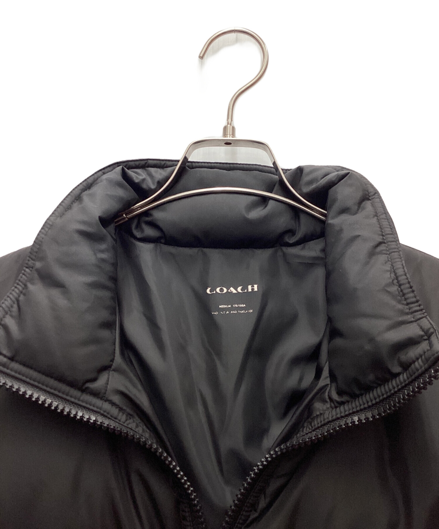 中古・古着通販】COACH (コーチ) ダウンジャケット ベージュ×ブラック