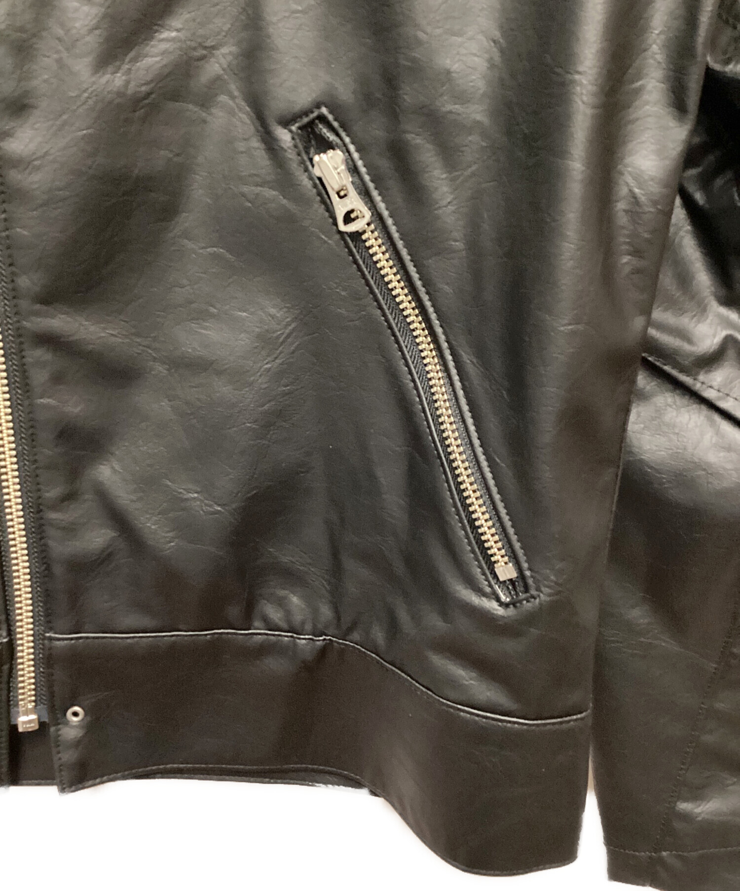 中古・古着通販jieda (ジエダ) フェイクレザーブルゾン 中古・古着通販jieda (ジエダ) フェイクレザーブルゾン