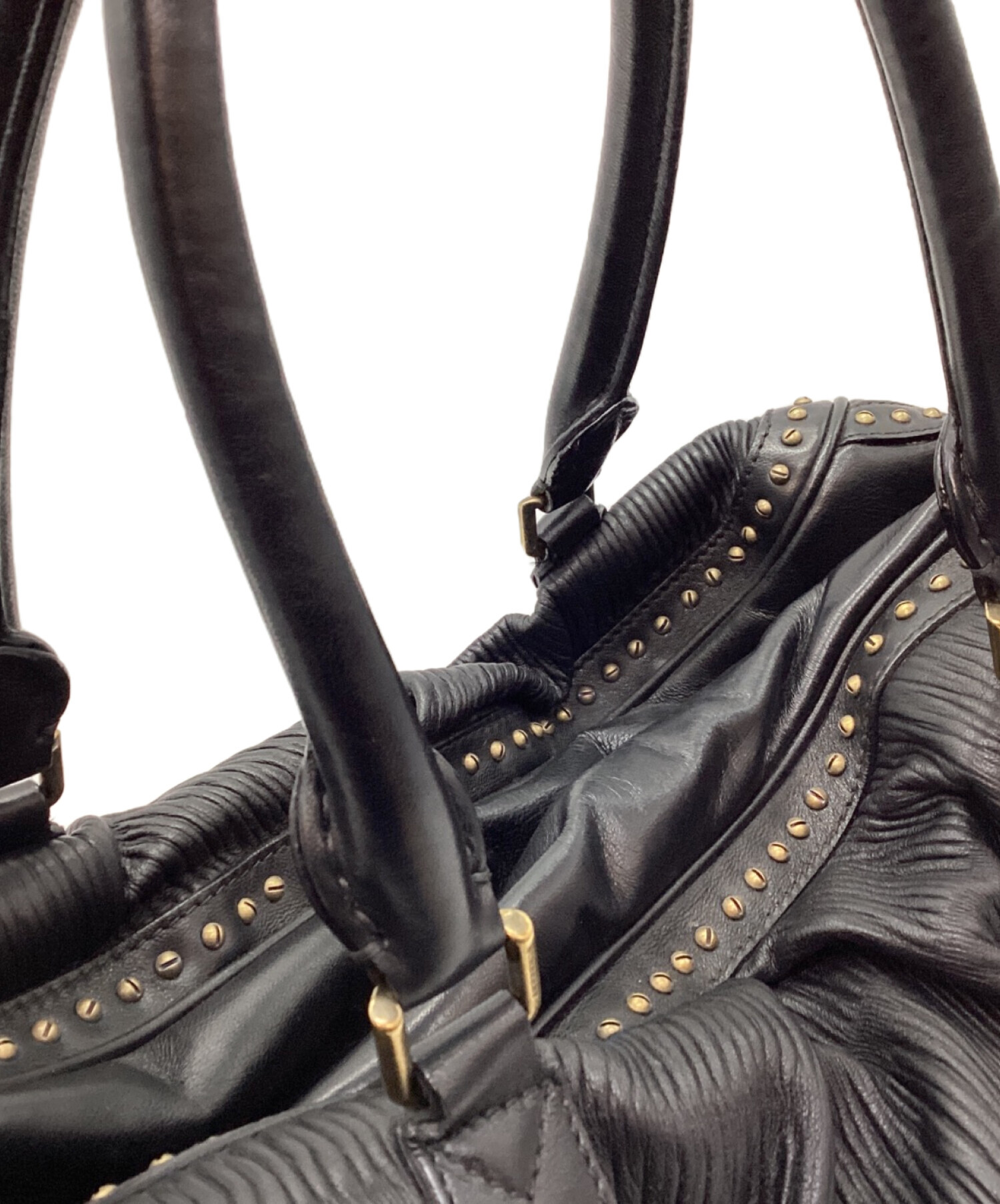 中古・古着通販】BURBERRY (バーバリー) ハンドバッグ ブラック