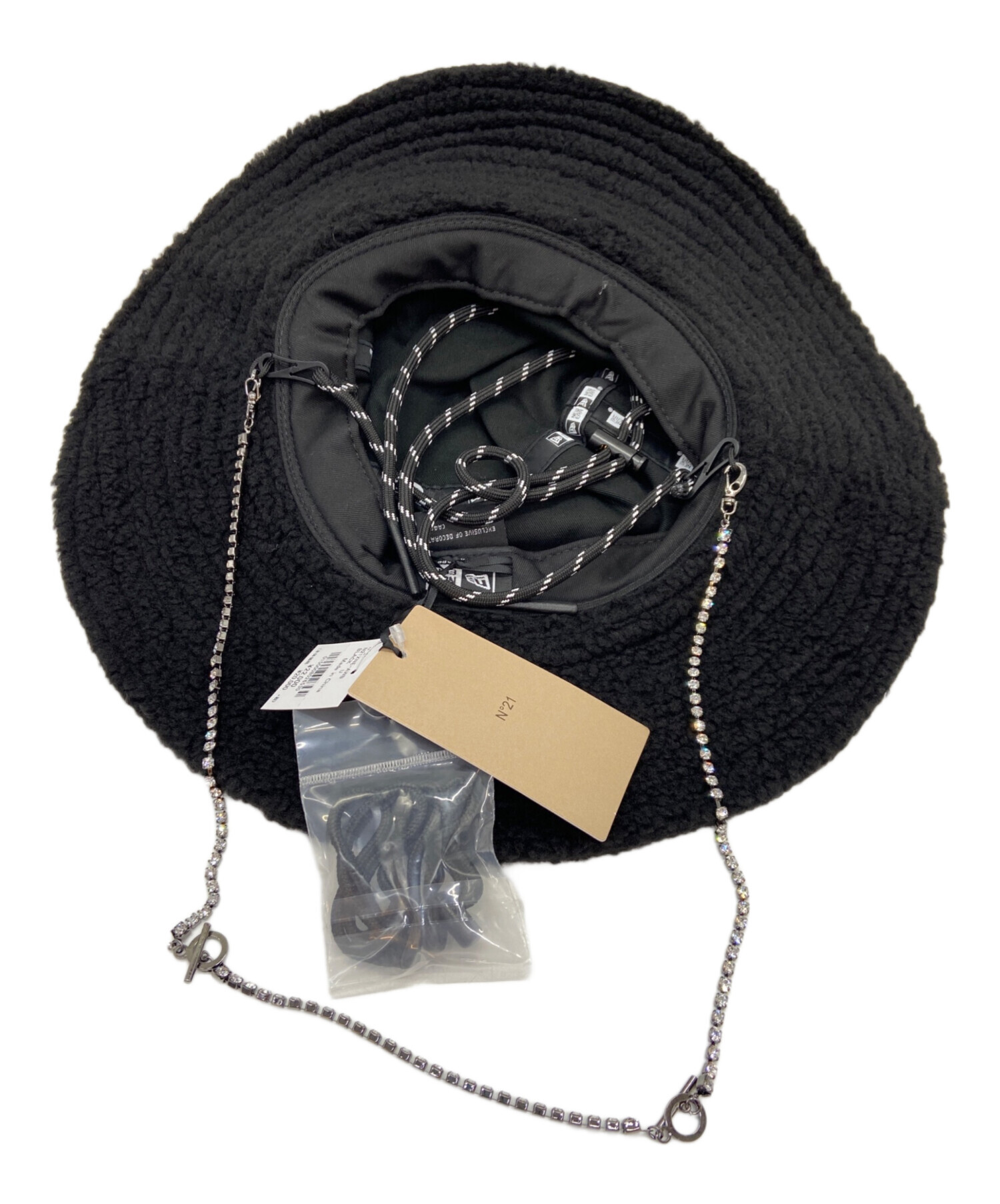 ★美品★ヌメロヴェントゥーノ　ニューエラ　ハット　クリスタル　ロゴ　ブラック 中古・古着通販】New Era (ニューエラ) N°21 (ヌメロヴェントゥーノ