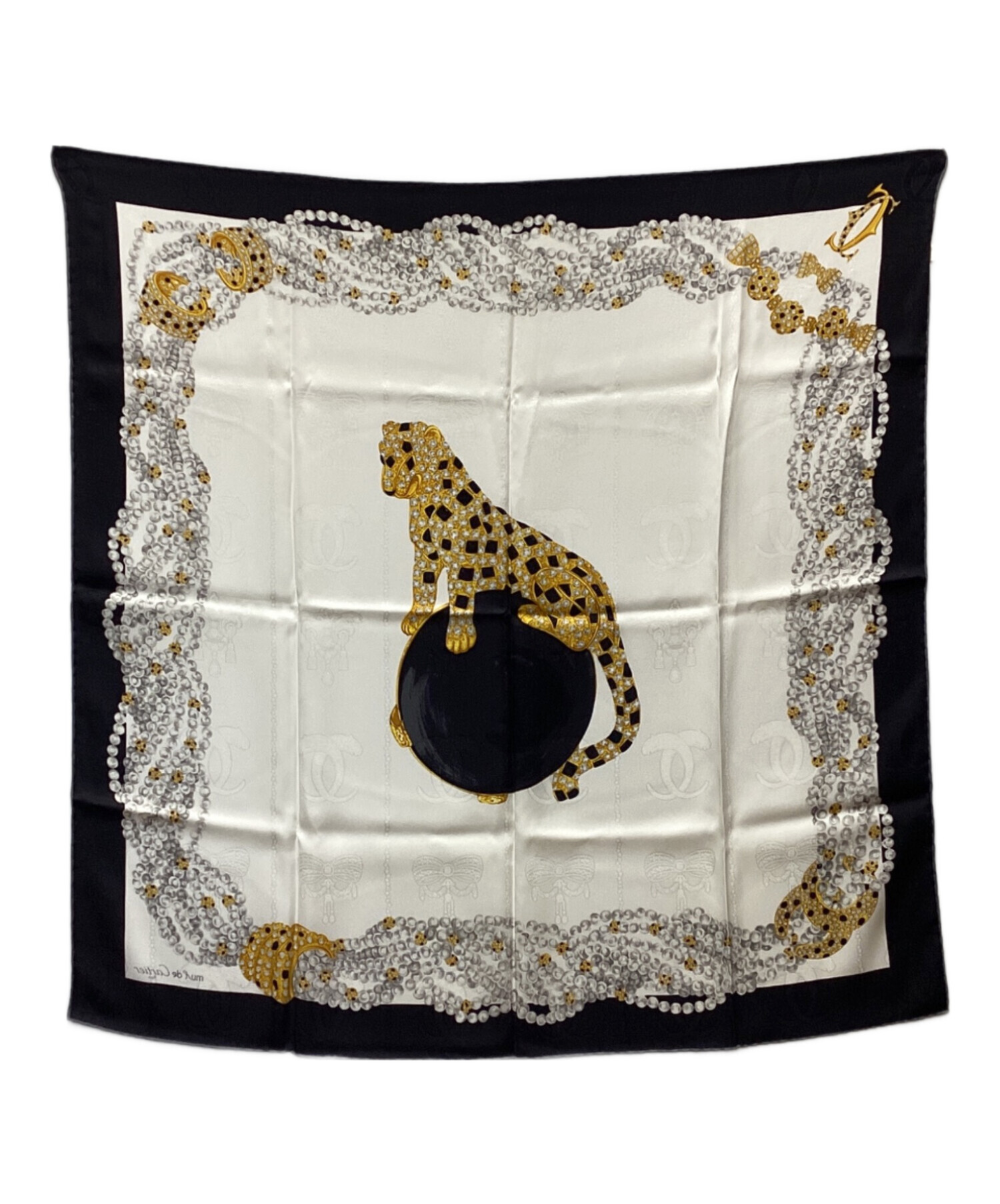 【JP】美品Cartierカルティエ シルク100%スカーフ86✖︎86 楽天市場】【中古】カルティエ マスト ドゥ カルティエ スカーフ