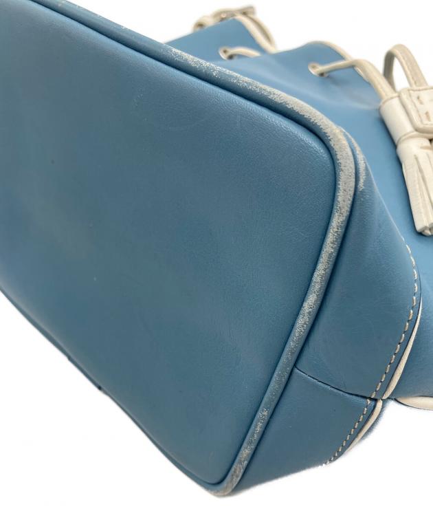 中古・古着通販】COACH (コーチ) 巾着ショルダーバッグ スカイブルー