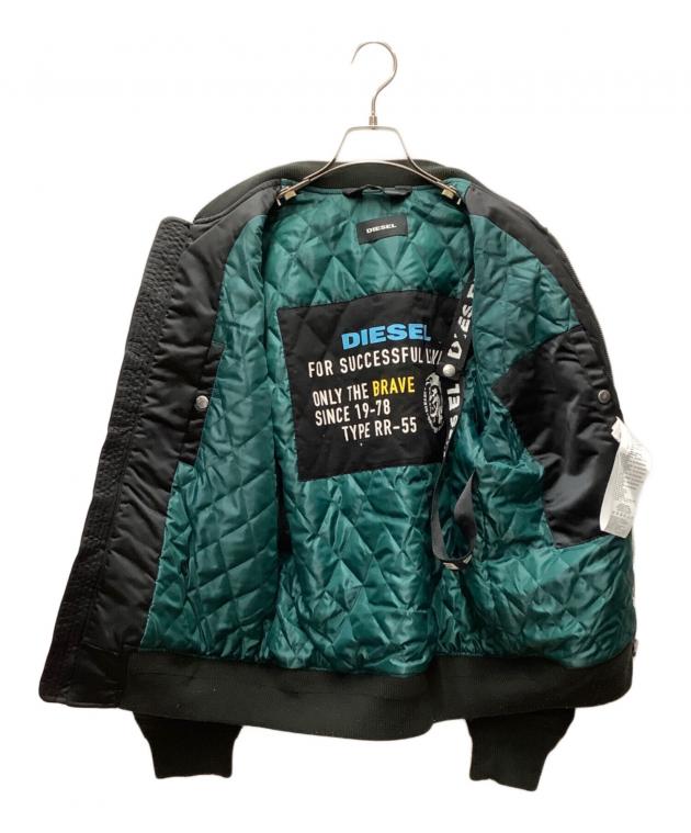 中古・古着通販】DIESEL (ディーゼル) MA-1ジャケット ブラック サイズ