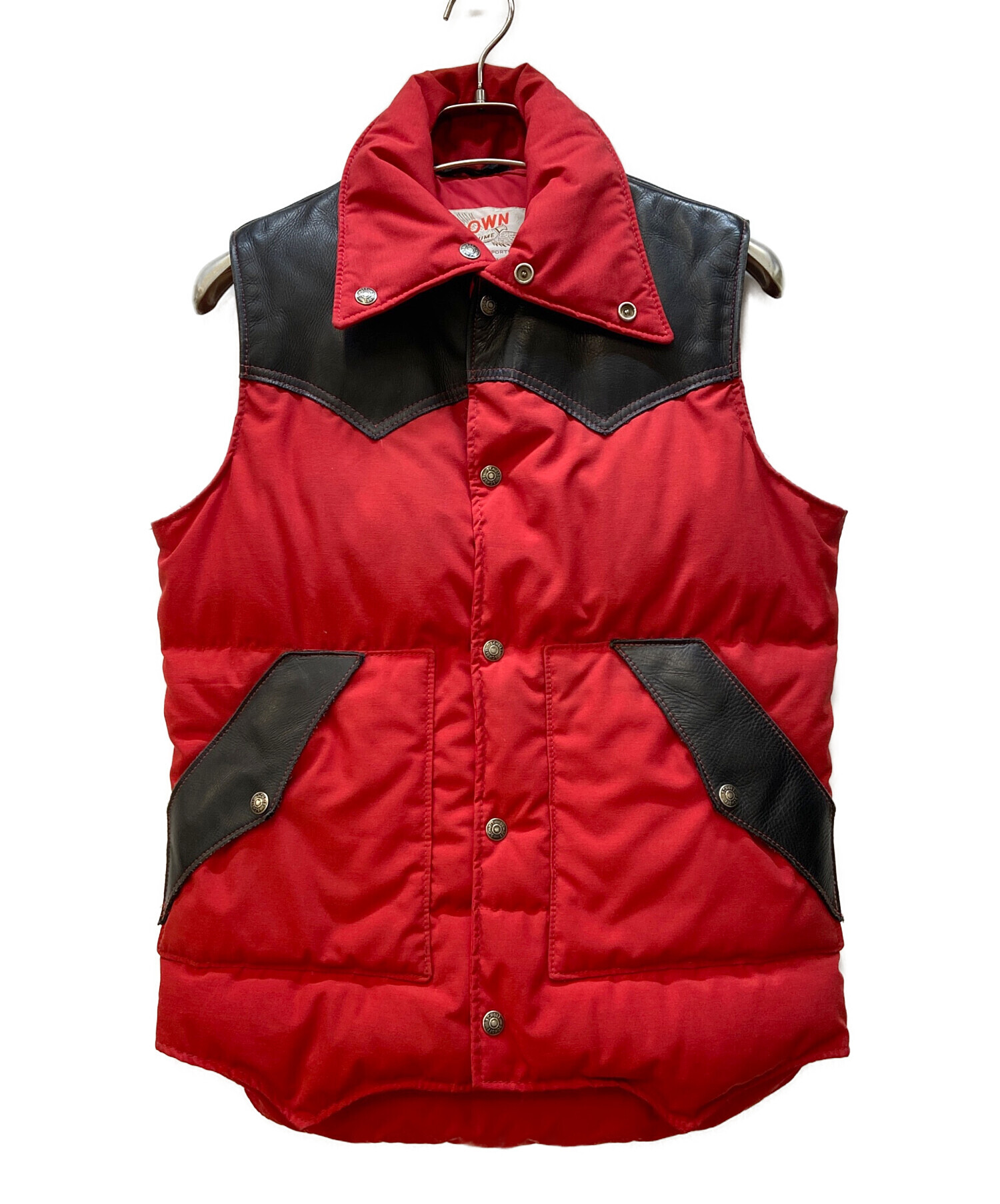 USA製 Schott リバーシブル ダウンベスト カーキ　レッド 中古・古着通販】Schott (ショット) ダウンベスト/ウエスタンダウン