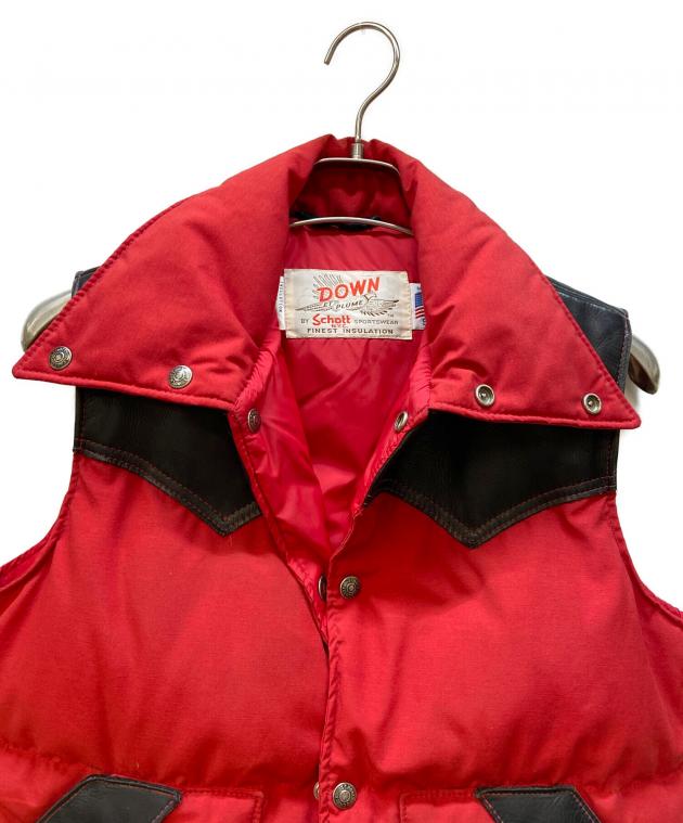 中古・古着通販】Schott (ショット) ダウンベスト/ウエスタンダウン