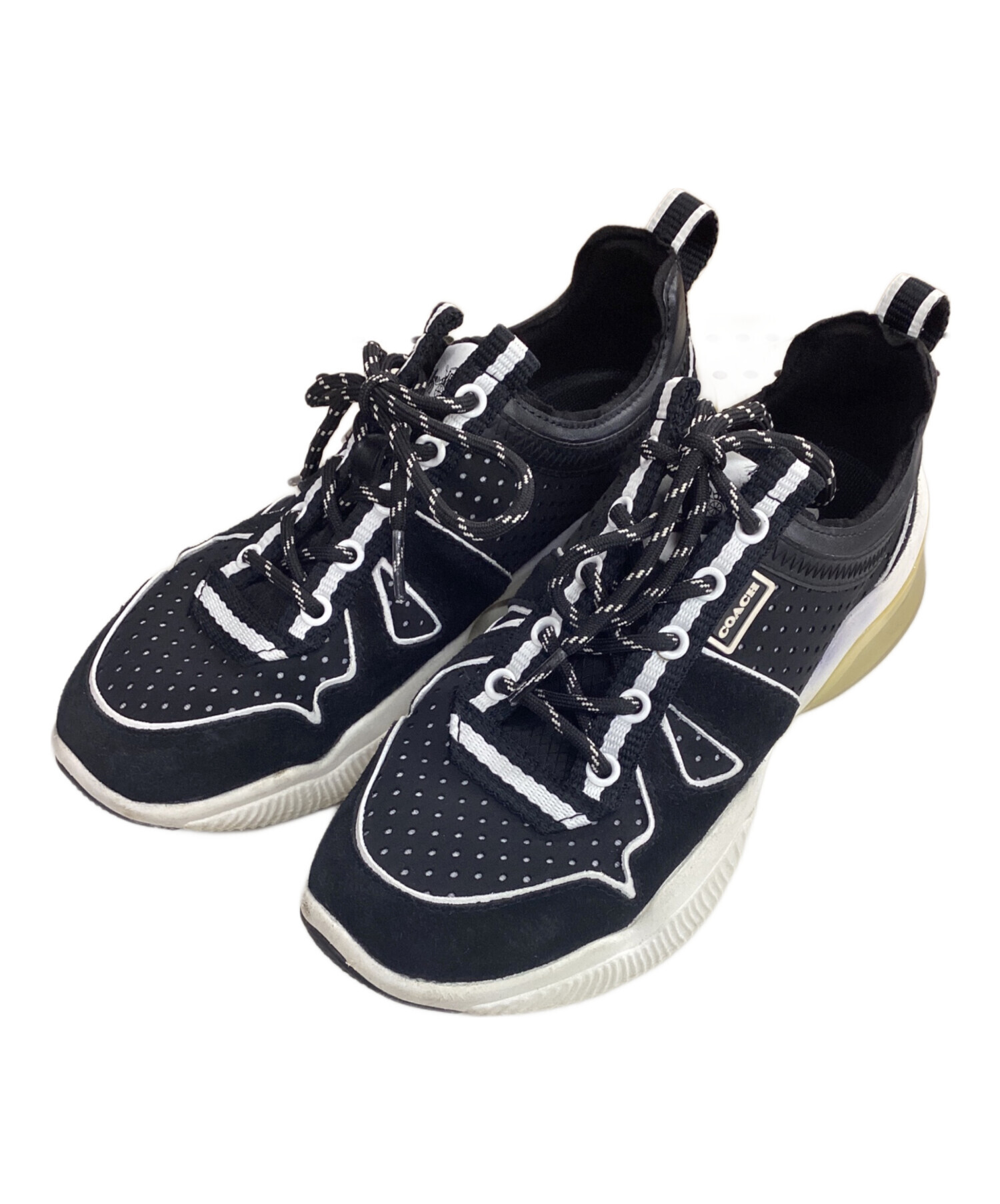 中古・古着通販】COACH (コーチ) ローカットスニーカー ブラック