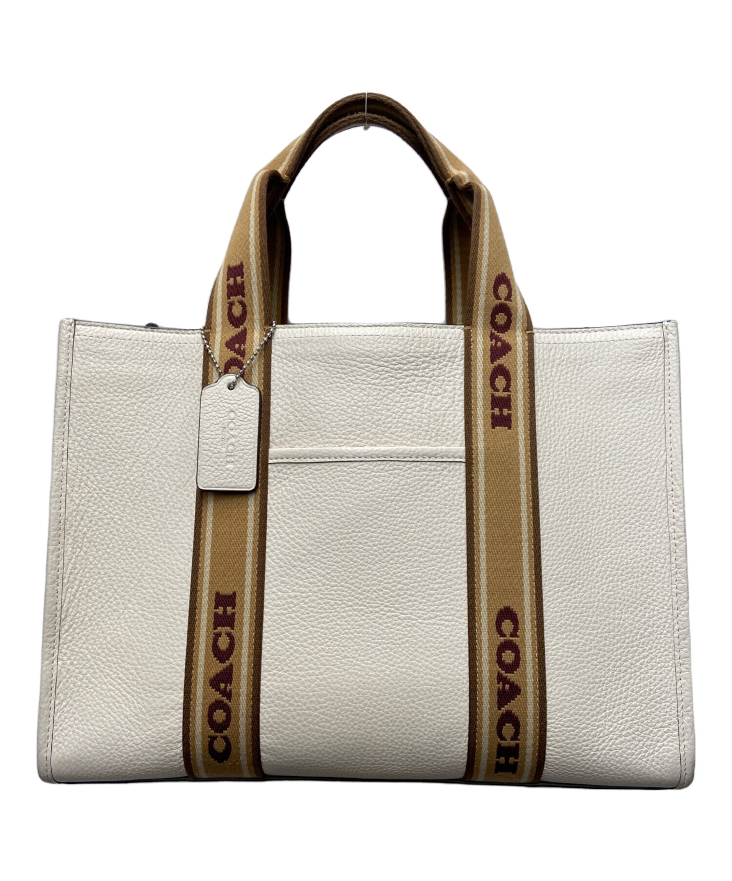 中古・古着通販】COACH (コーチ) ハンドバッグ アイボリー×ブラウン