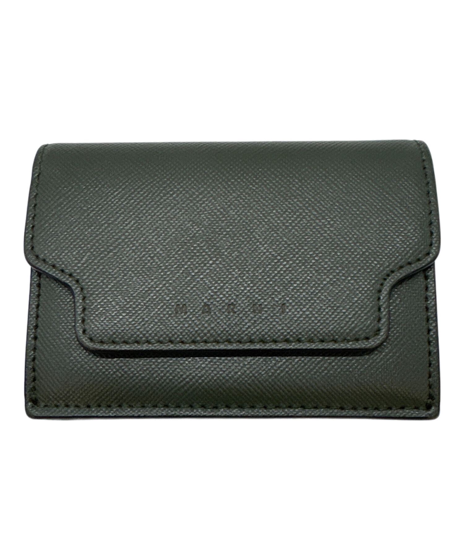 中古・古着通販】MARNI (マルニ) 3つ折り財布 オリーブ｜ブランド