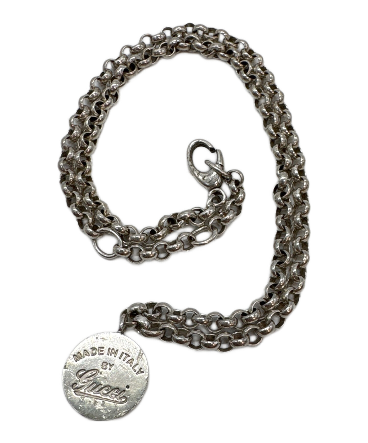 GUCCI ネックレス　プレート　シルバー　925 古着 中古・古着通販】GUCCI (グッチ) プレートネックレス シルバー