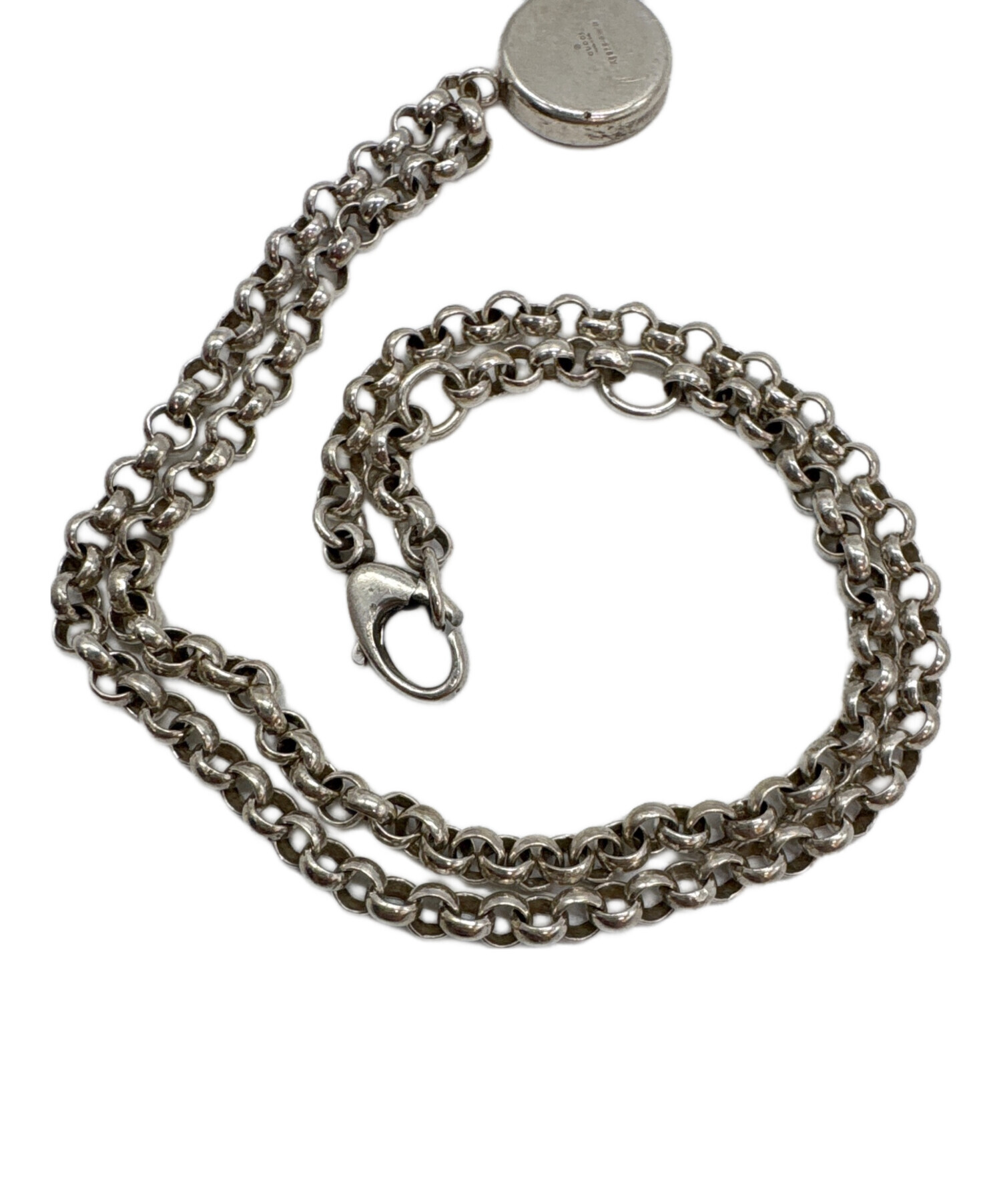 【新品未使用】GUCCI プレート型ネックレス シルバー 中古・古着通販】GUCCI (グッチ) プレートネックレス シルバー