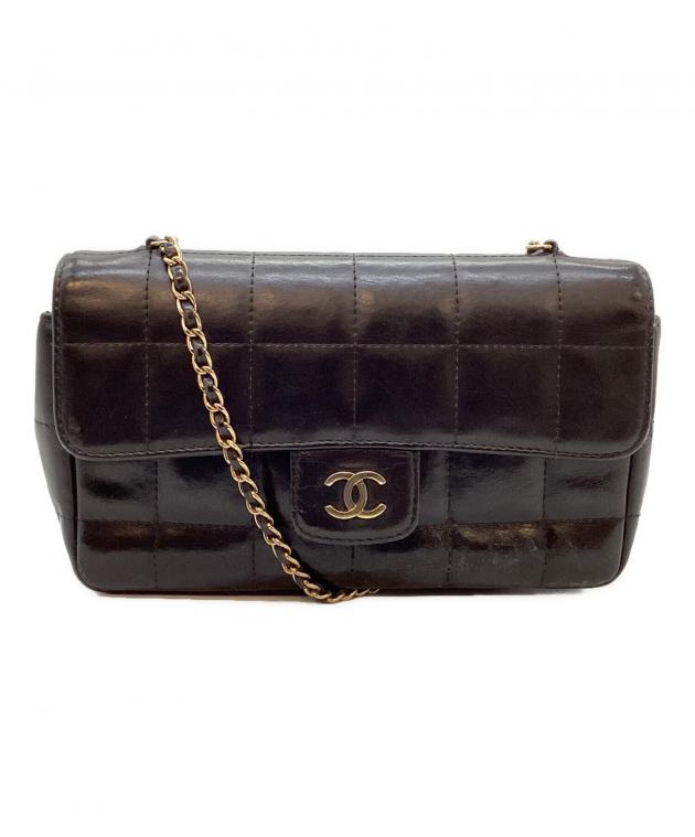 中古・古着通販】CHANEL (シャネル) チェーンショルダーバッグ/チョコ