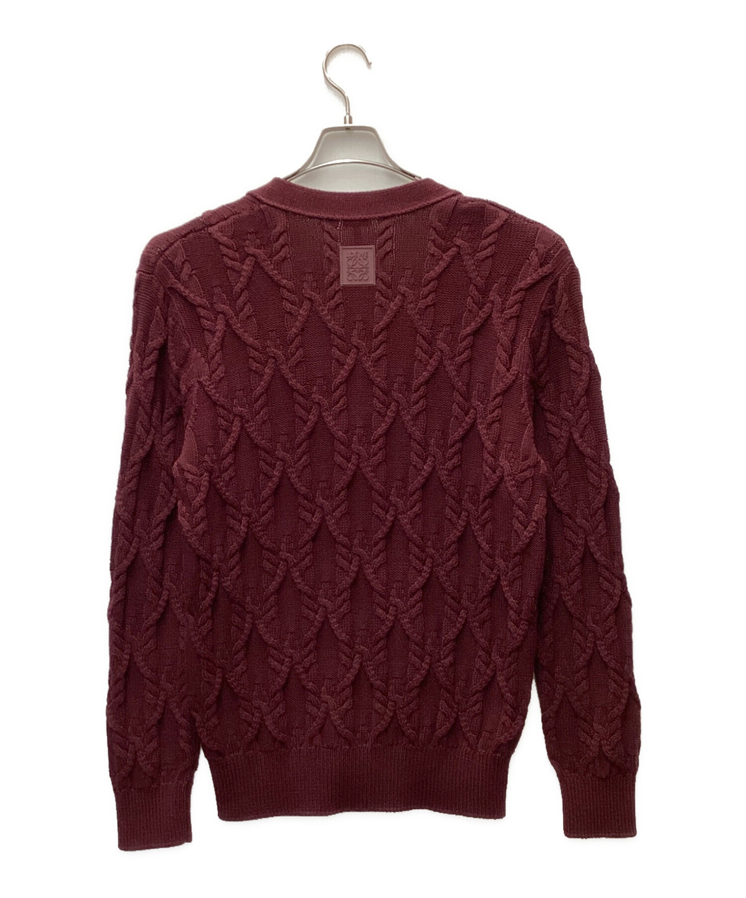 中古・古着通販】LOEWE (ロエベ) ニットカーディガン レッド サイズ:XS