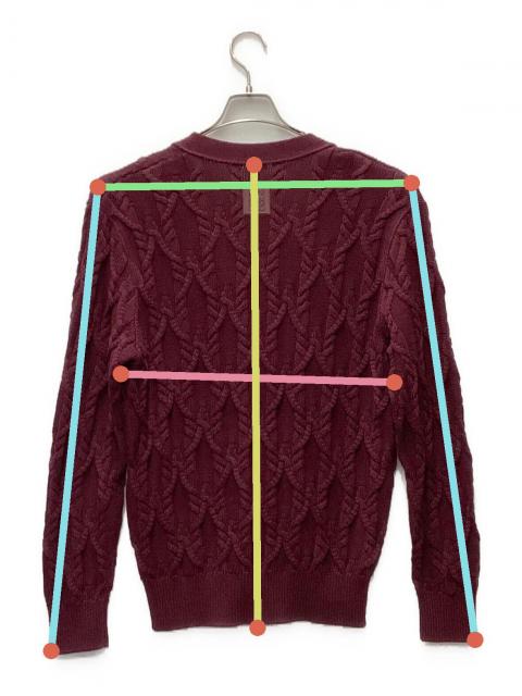 中古・古着通販】LOEWE (ロエベ) ニットカーディガン レッド サイズ:XS