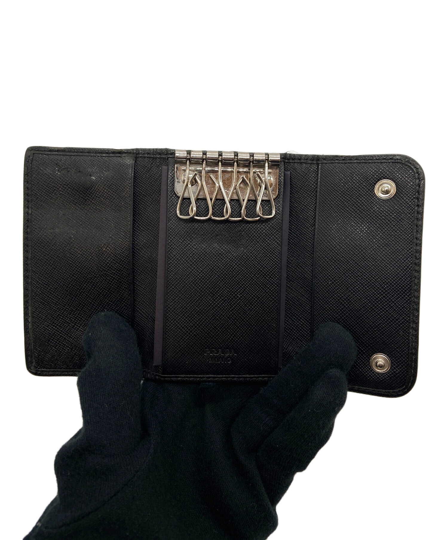 中古・古着通販】PRADA (プラダ) キーケース ブラック｜ブランド・古着