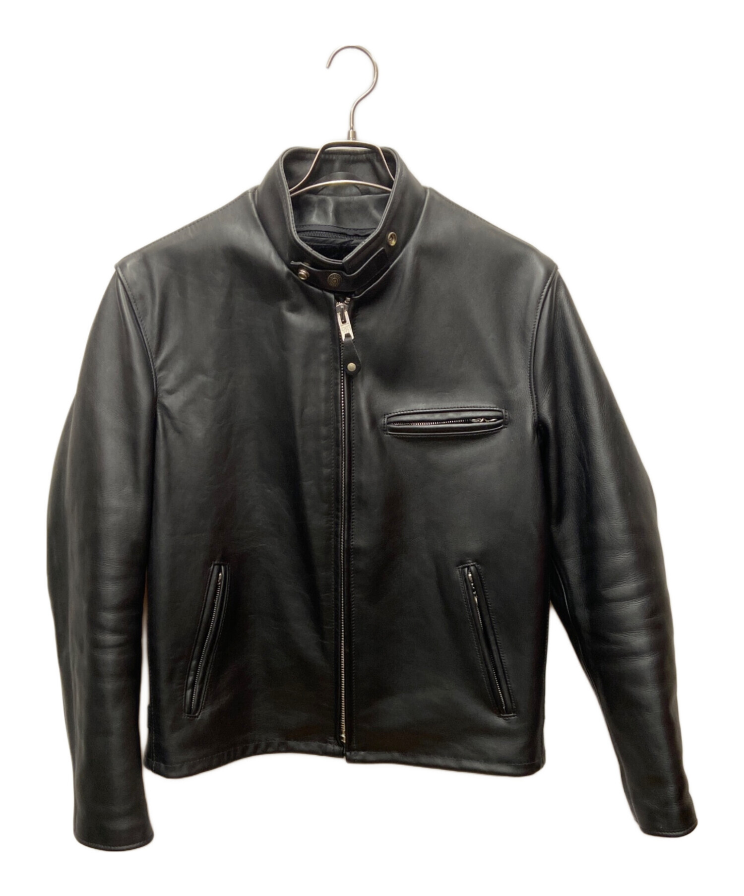 Schott シングルライダース 42 ブラウン USA製 schottショット 本革レザーライダース42シングル USA製レザー