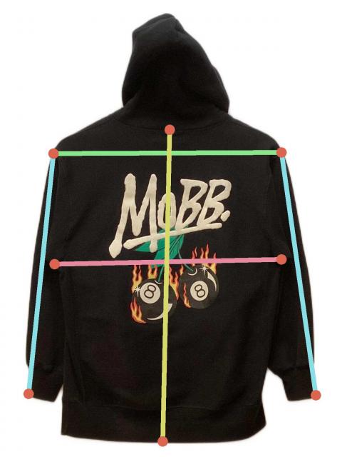 中古・古着通販】MOBB (モブ) パーカー ブラック サイズ:XL｜ブランド