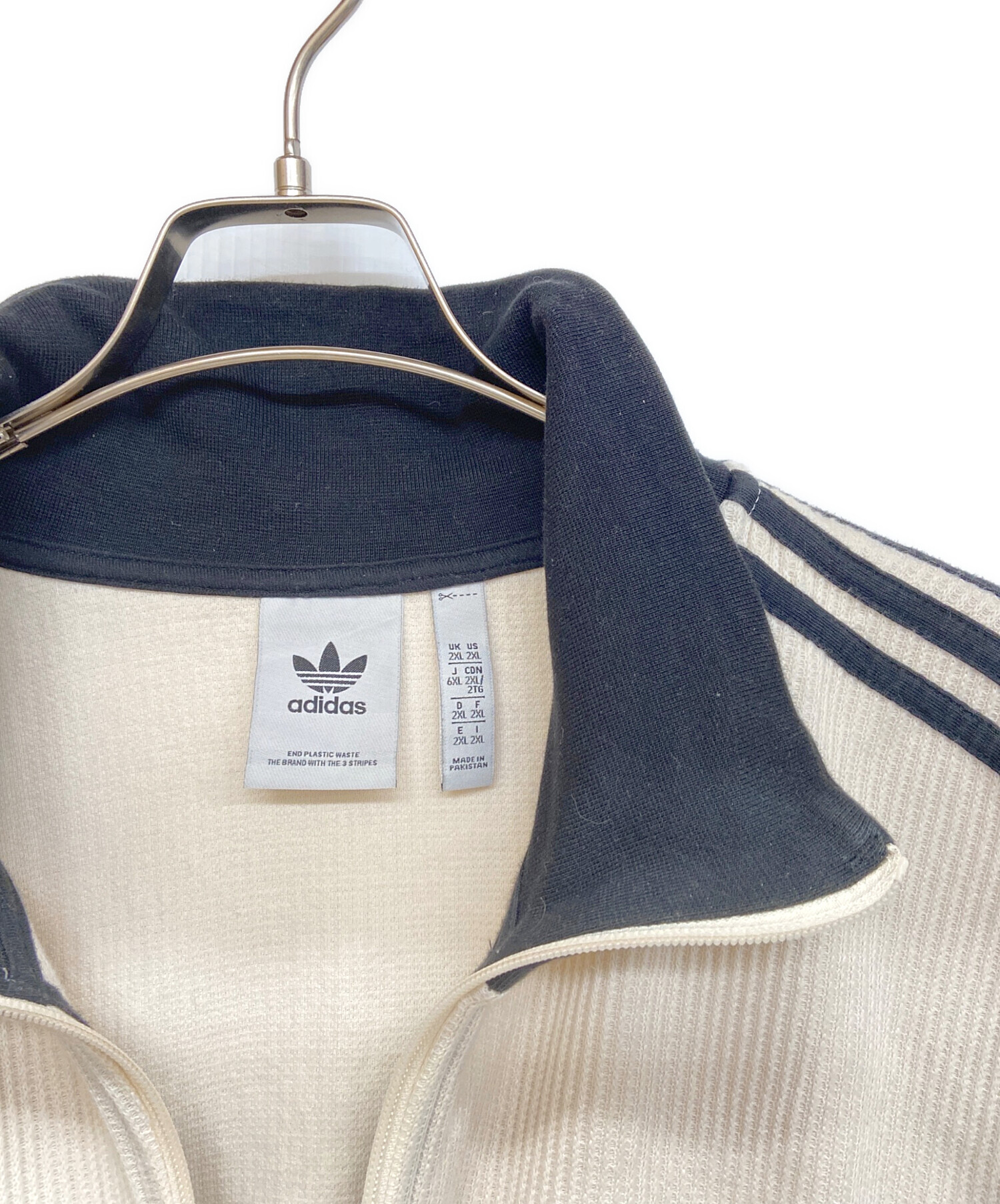 adidas 80s アイボリー トラックジャケット サイズ54 adidas（アディダス） ブルゾン アウター カラー ジャケット