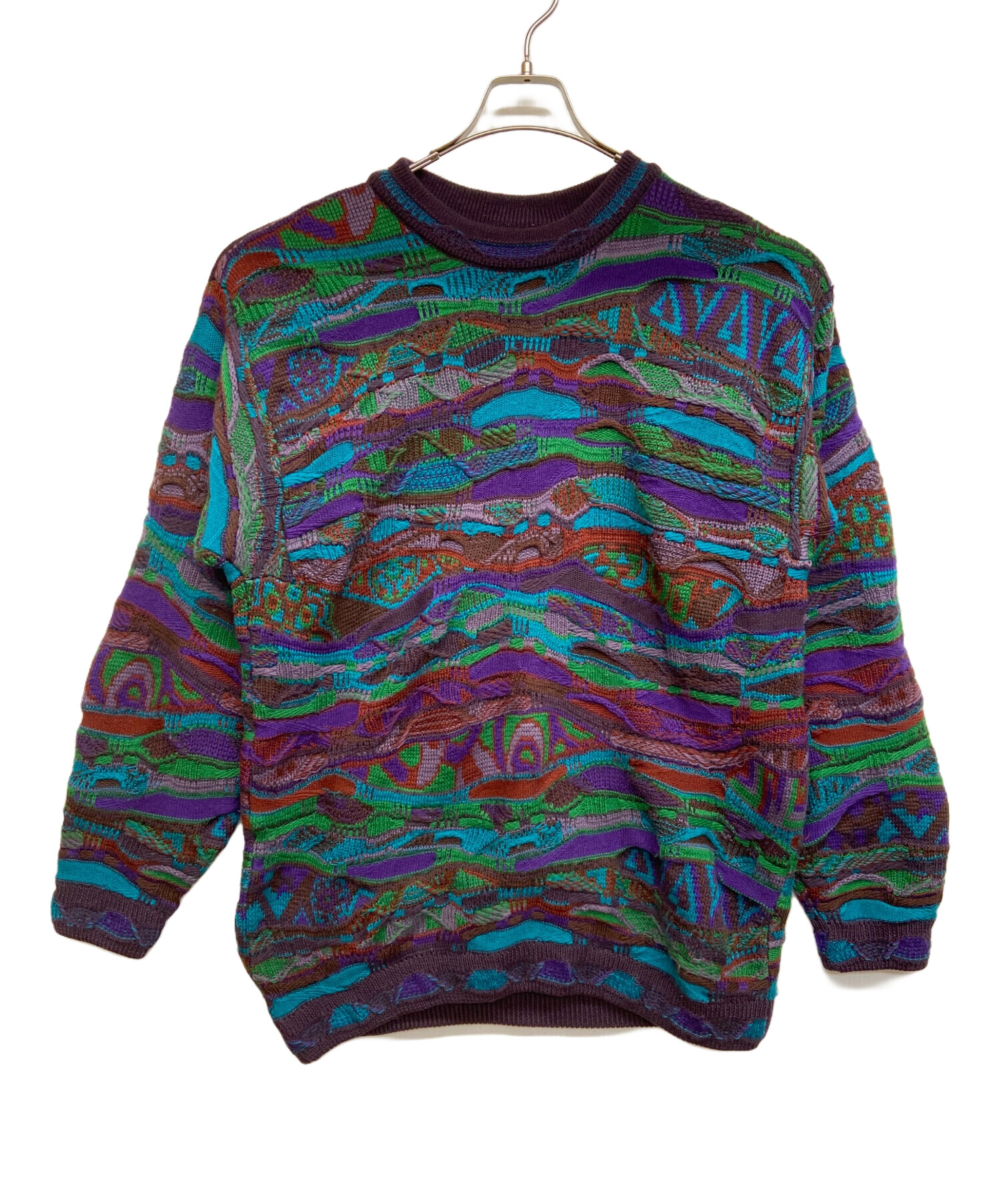 中古・古着通販】Coogi (クージー) 厚手ニット マルチカラー サイズ:L