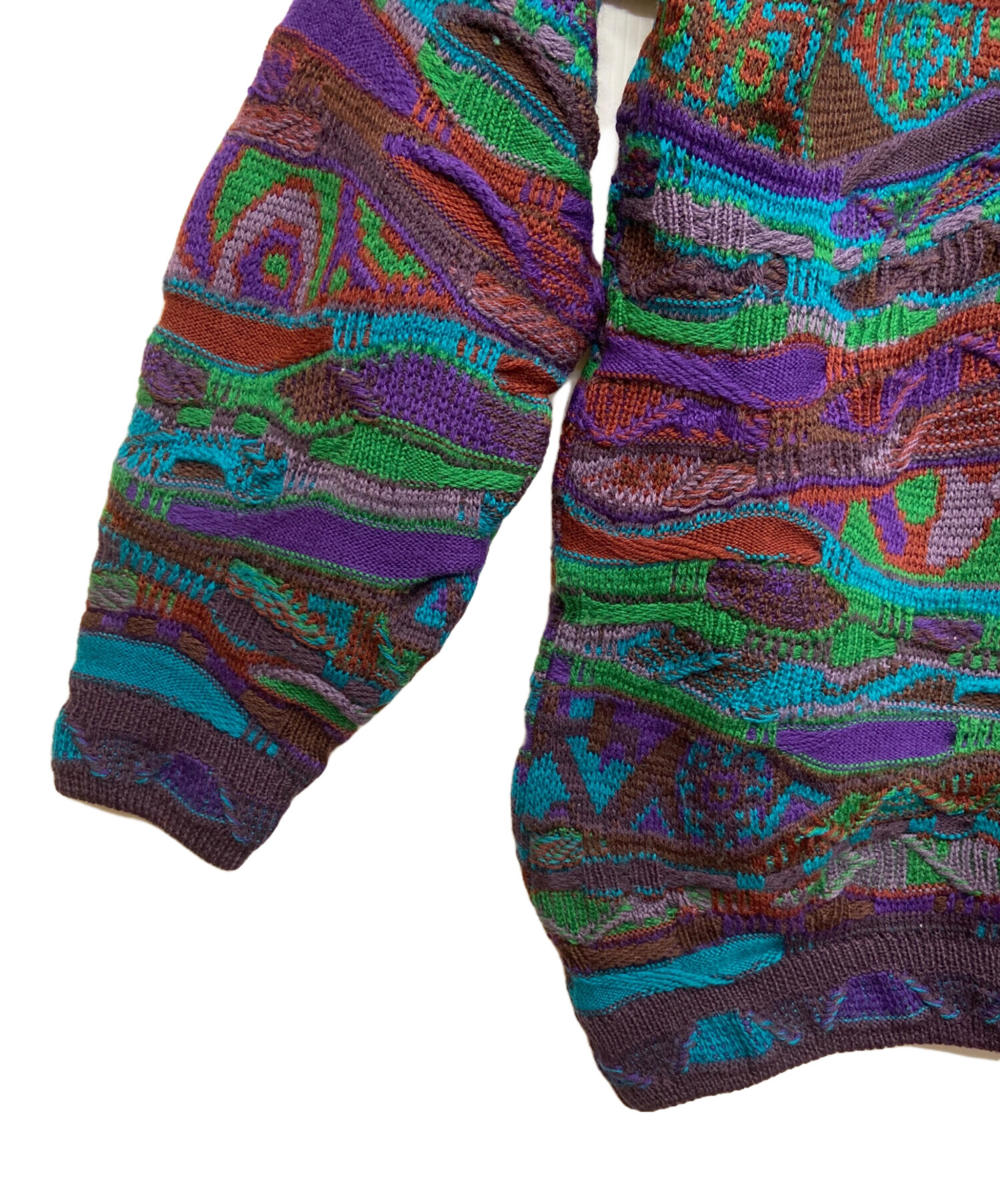 中古・古着通販】Coogi (クージー) 厚手ニット マルチカラー サイズ:L