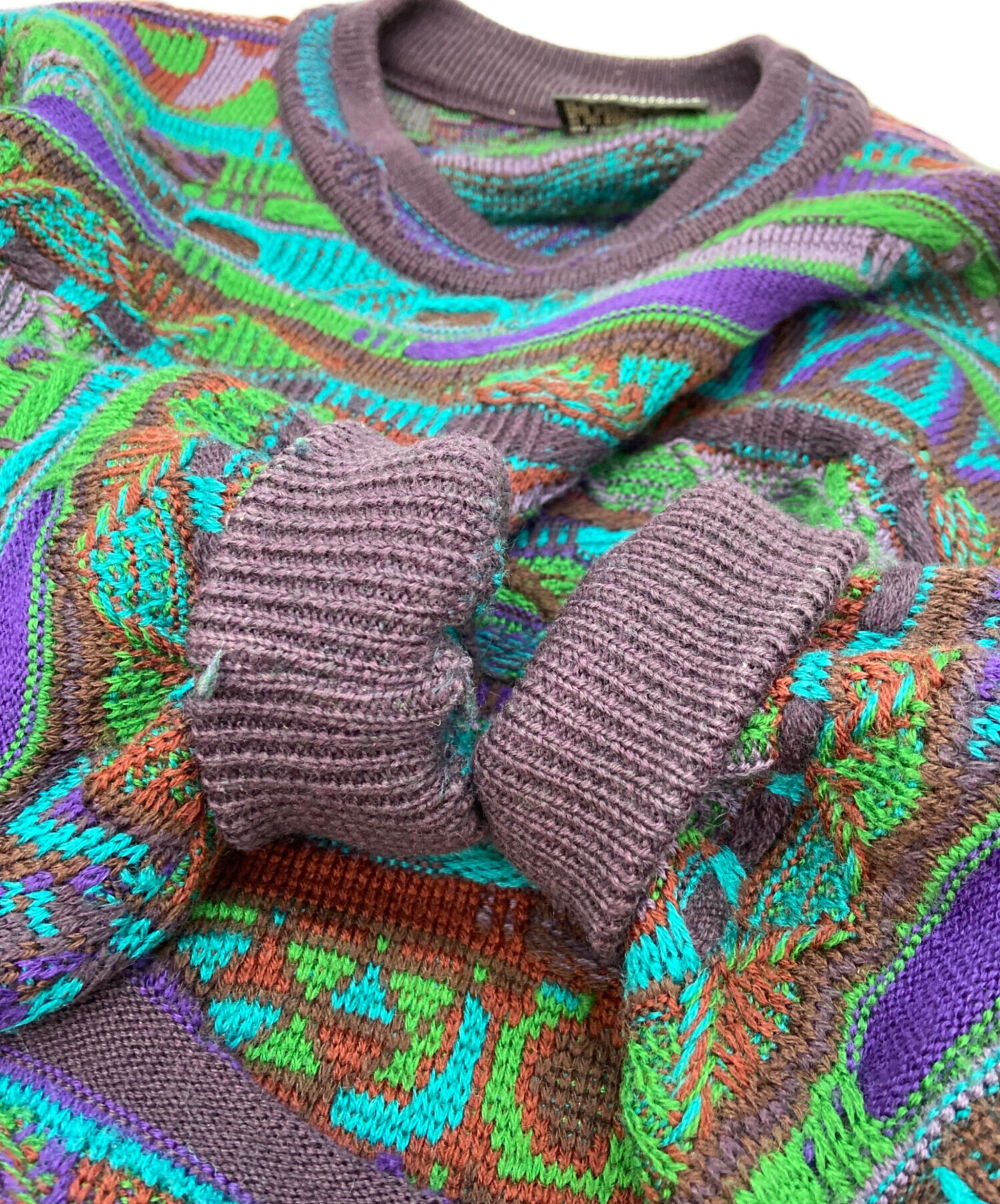 中古・古着通販】Coogi (クージー) 厚手ニット マルチカラー サイズ:L