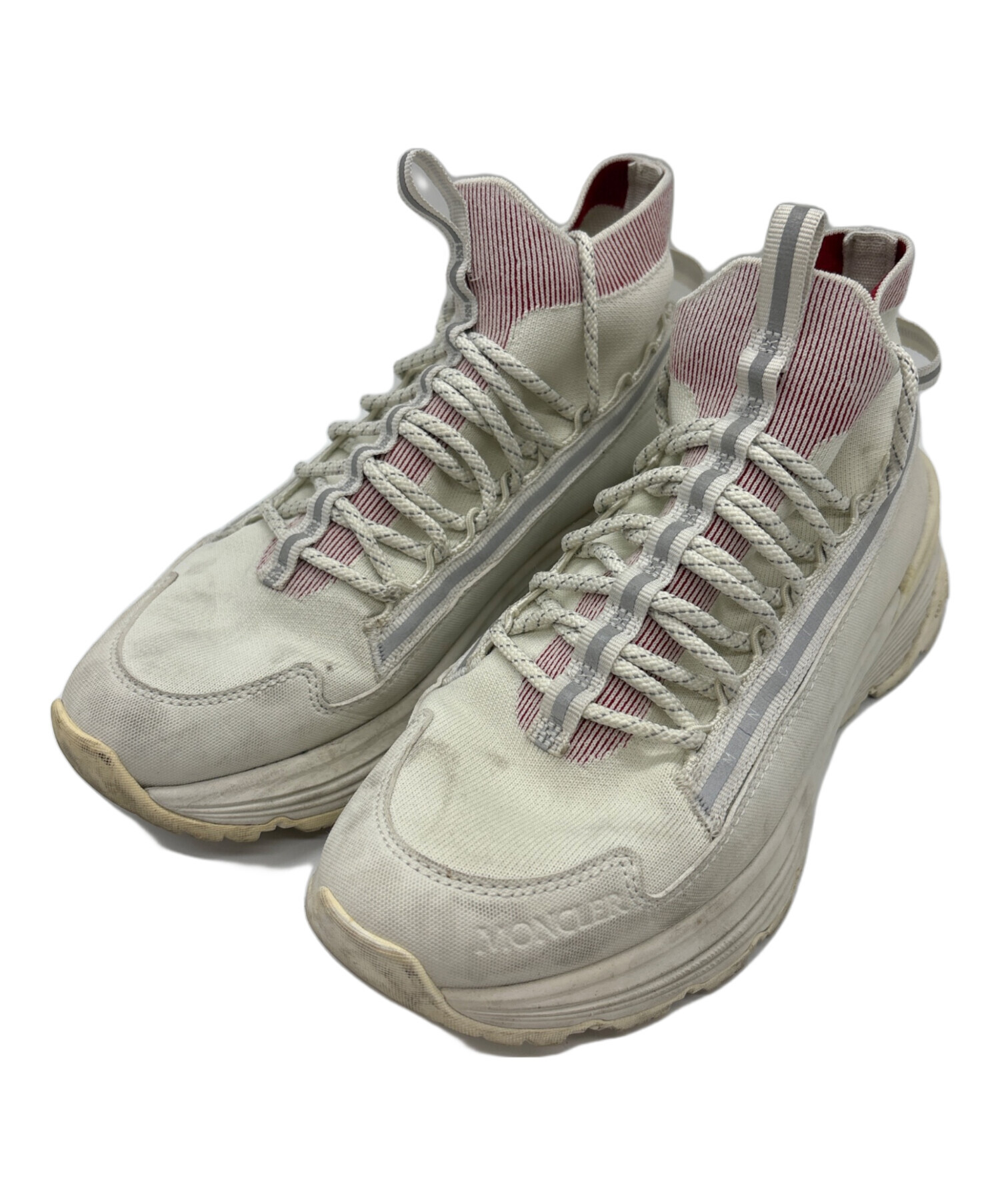 中古・古着通販】MONCLER (モンクレール) ソックススニーカー ホワイト